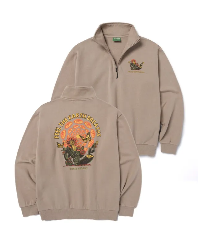 Feel The Earth Breathe Butterfly Quarter Zip Fleece sold by Parks Project