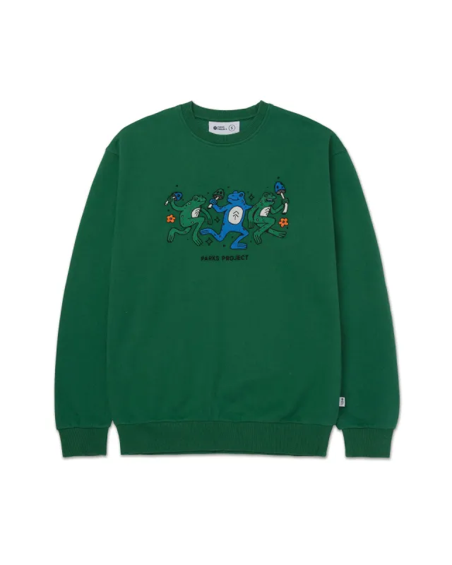 Dancin' Frogs Embroidered Crew sold by Parks Project