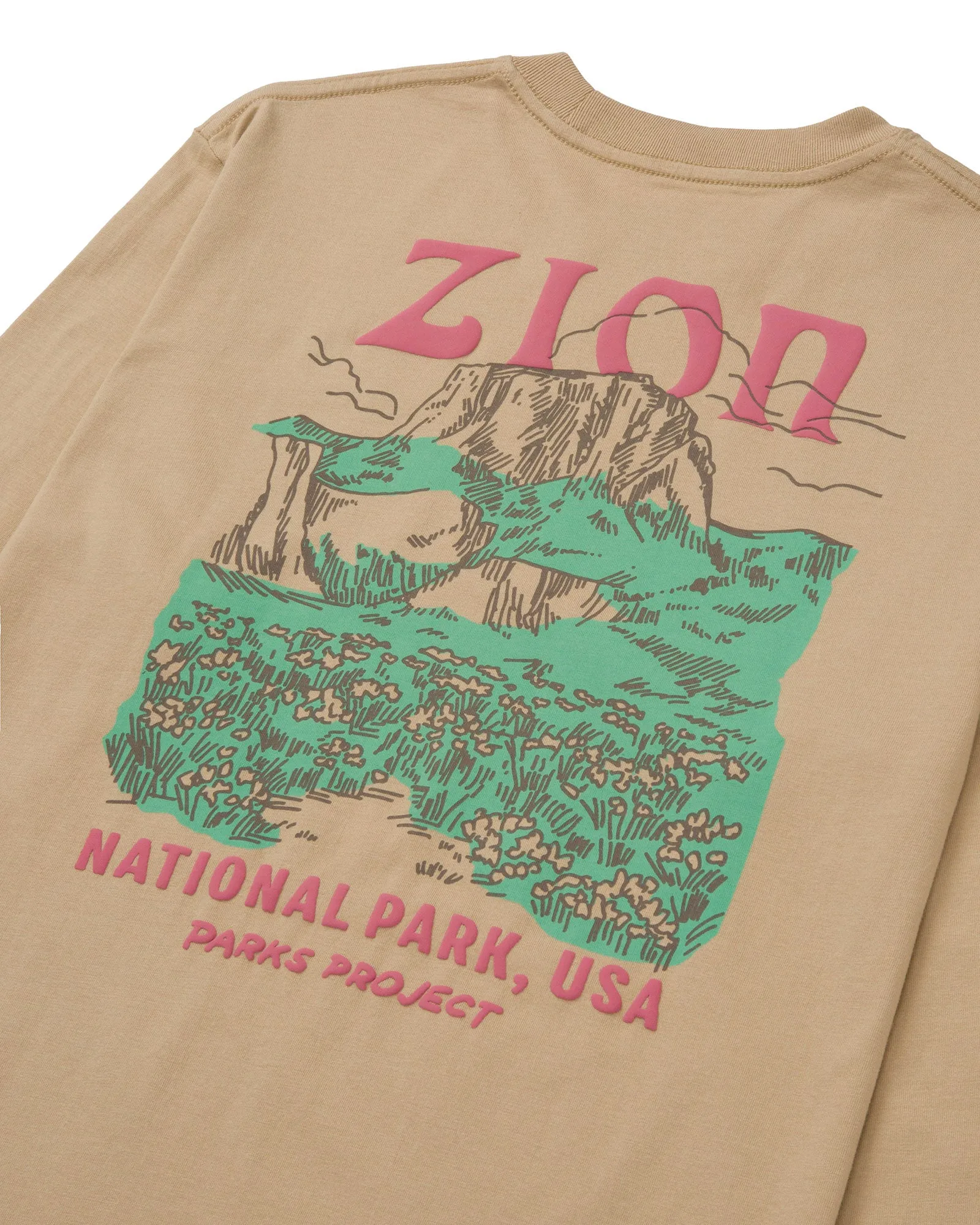 Zion Puff Print Long Sleeve Tee sold by Parks Project product image thumbnail 5