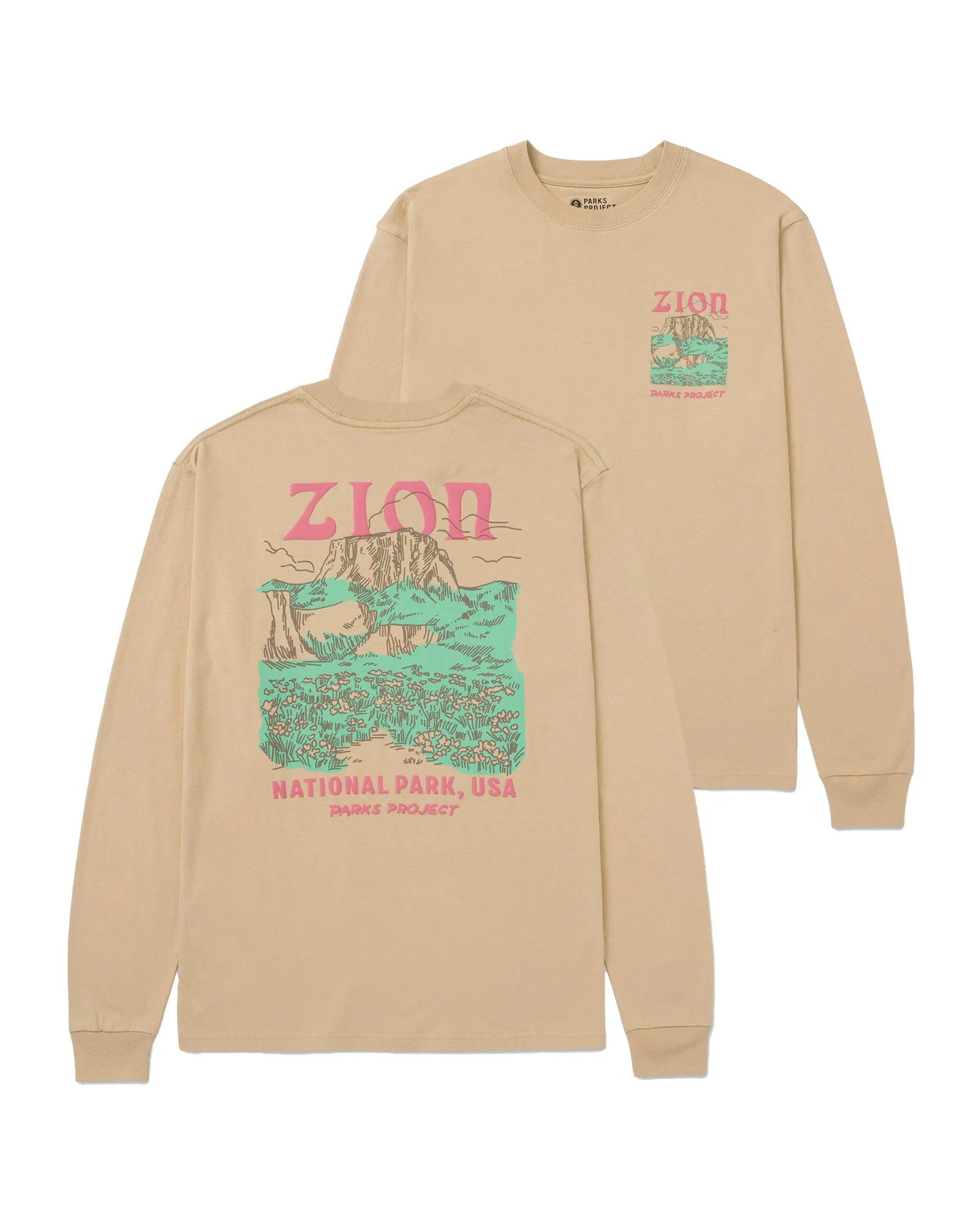 Zion Puff Print Long Sleeve Tee sold by Parks Project product image thumbnail 4