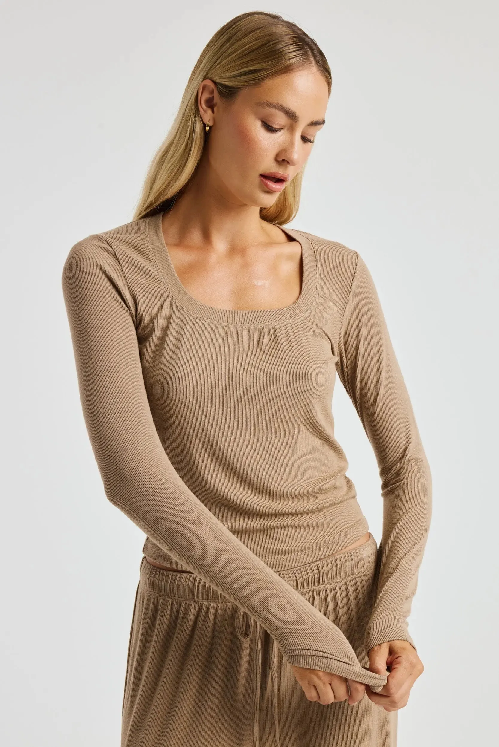 Scoopneck Longsleeve sold by Year of Ours product image thumbnail 3