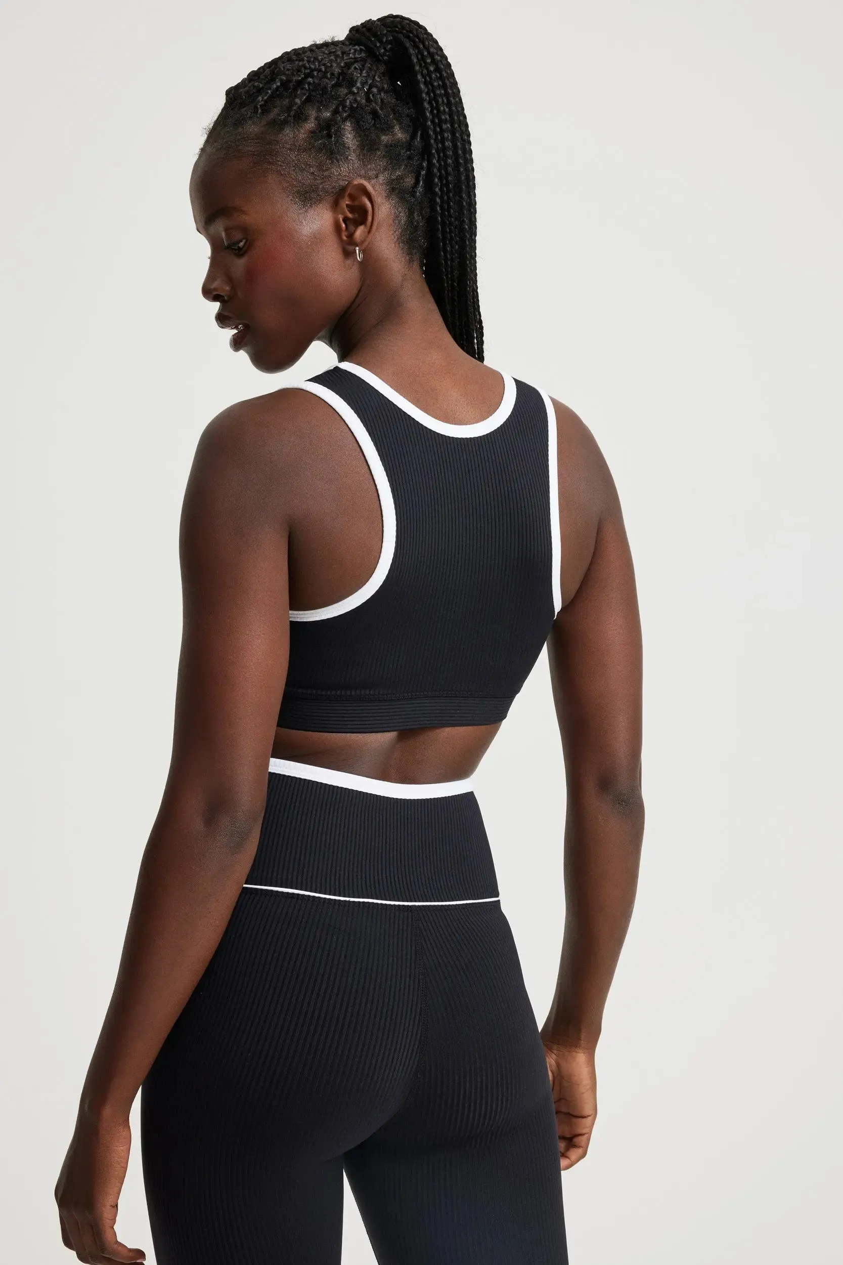 Ribbed Two Tone Gym Bra sold by Year of Ours product image thumbnail 5