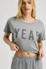 Cropped Tee w/ YEAR Print sold by Year of Ours