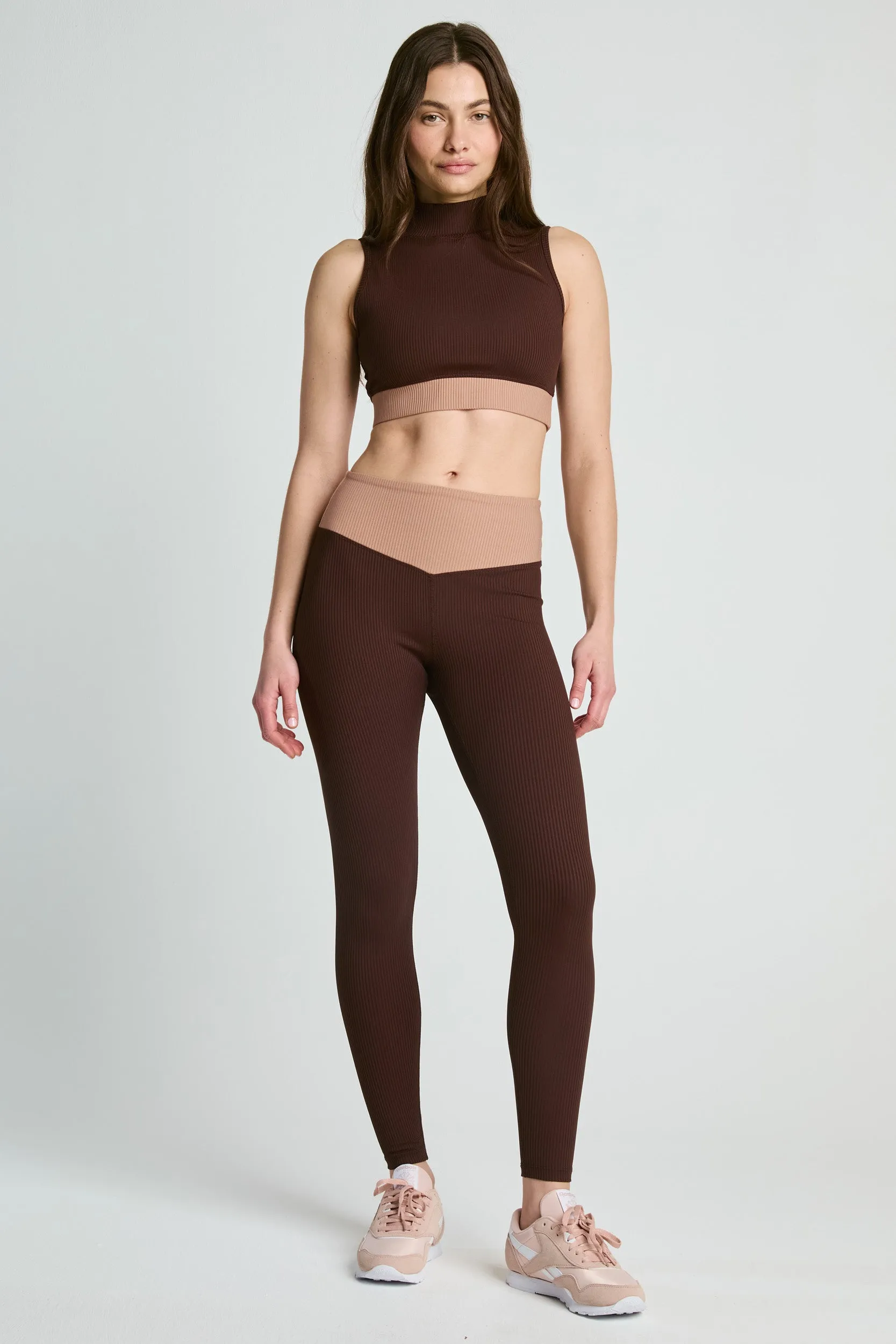 Ribbed Two Tone Dip Legging sold by Year of Ours product image thumbnail 4