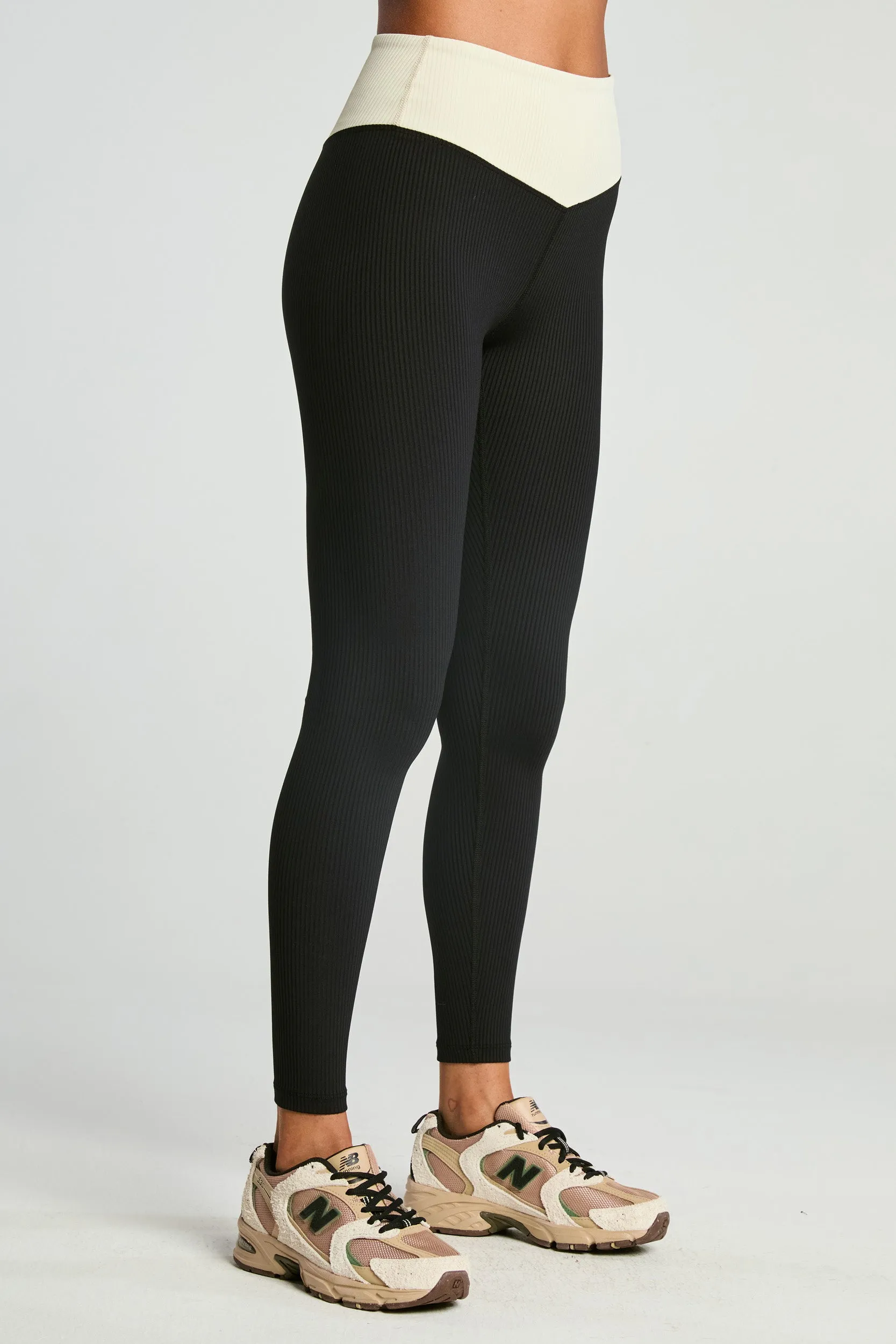 Ribbed Two Tone Dip Legging sold by Year of Ours product image thumbnail 5