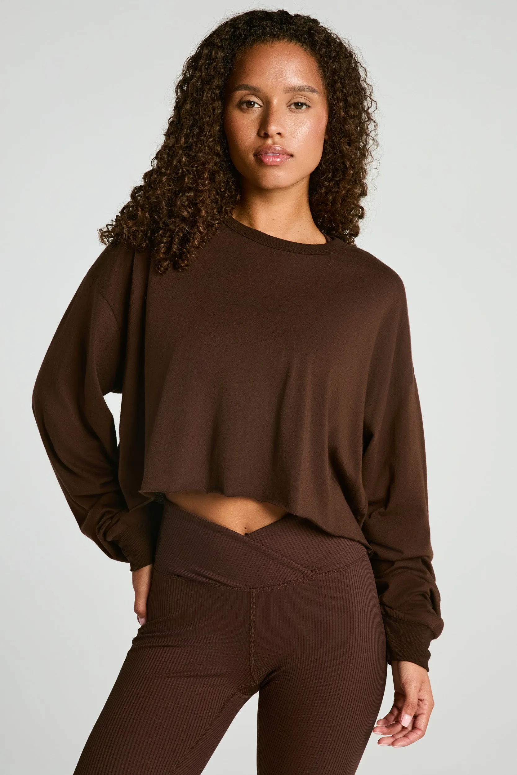Cropped Long Sleeve sold by Year of Ours
