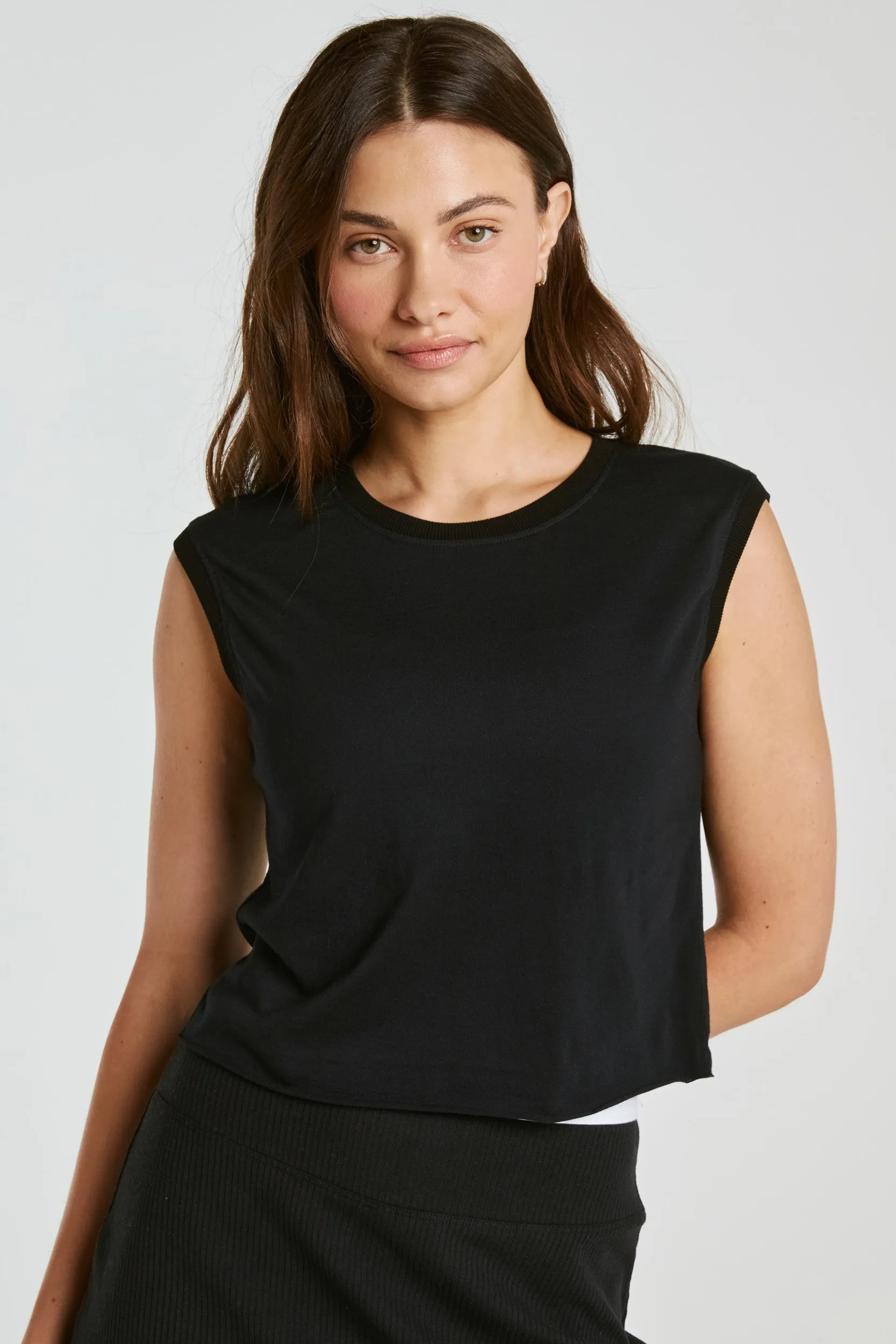 Cropped Modal Muscle Tee sold by Year of Ours product image thumbnail 4