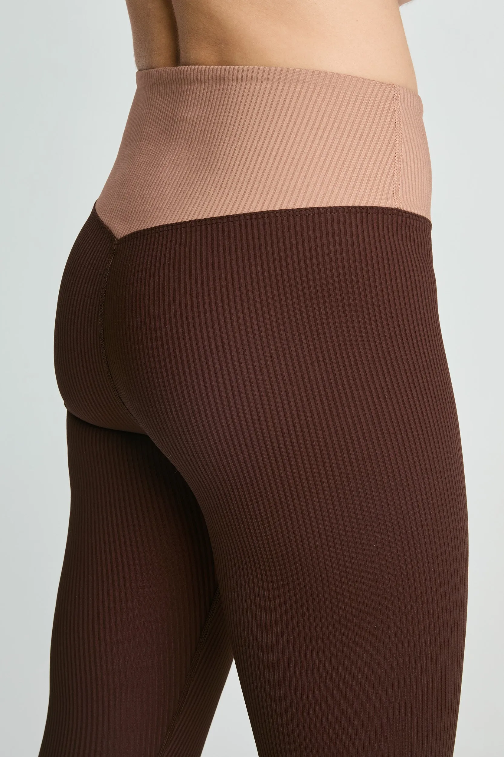 Ribbed Two Tone Dip Legging sold by Year of Ours product image thumbnail 3