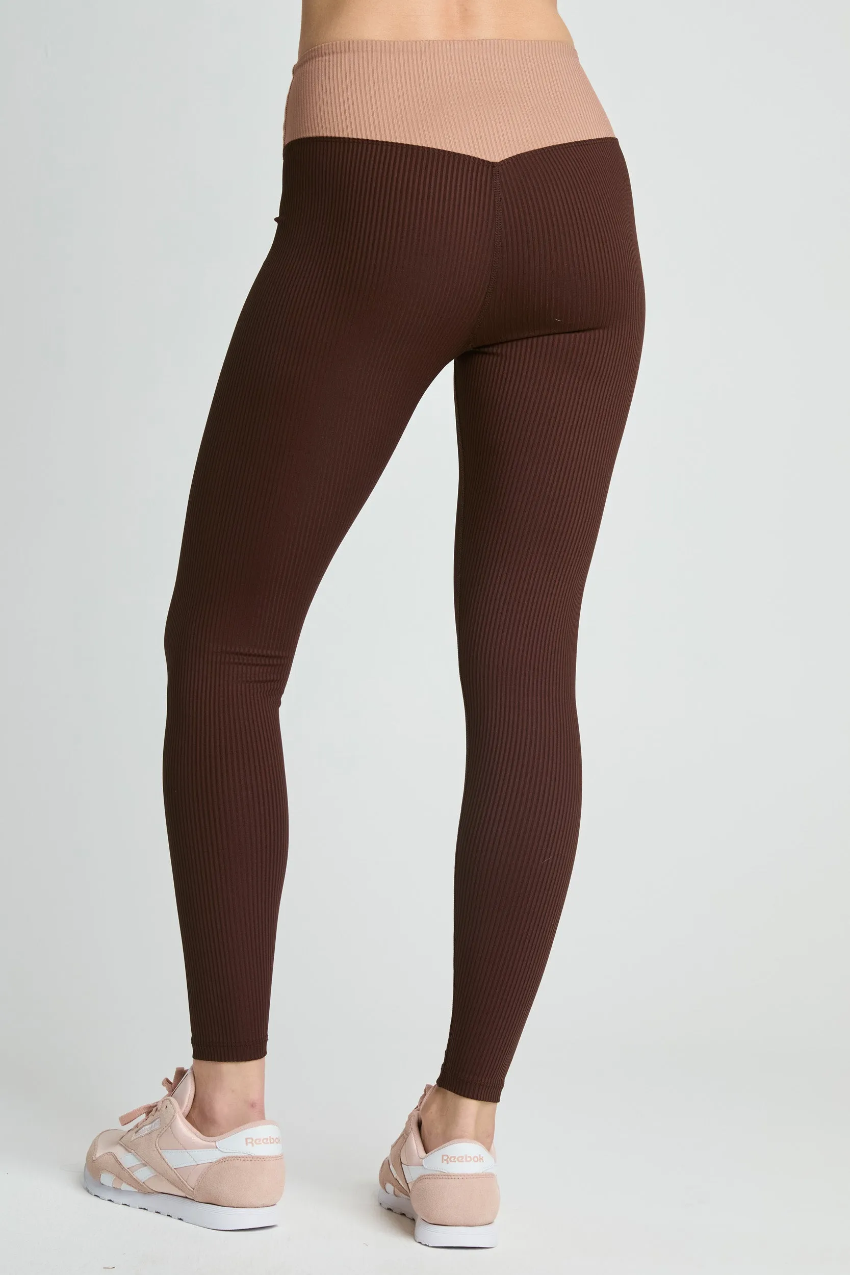 Ribbed Two Tone Dip Legging sold by Year of Ours product image thumbnail 2