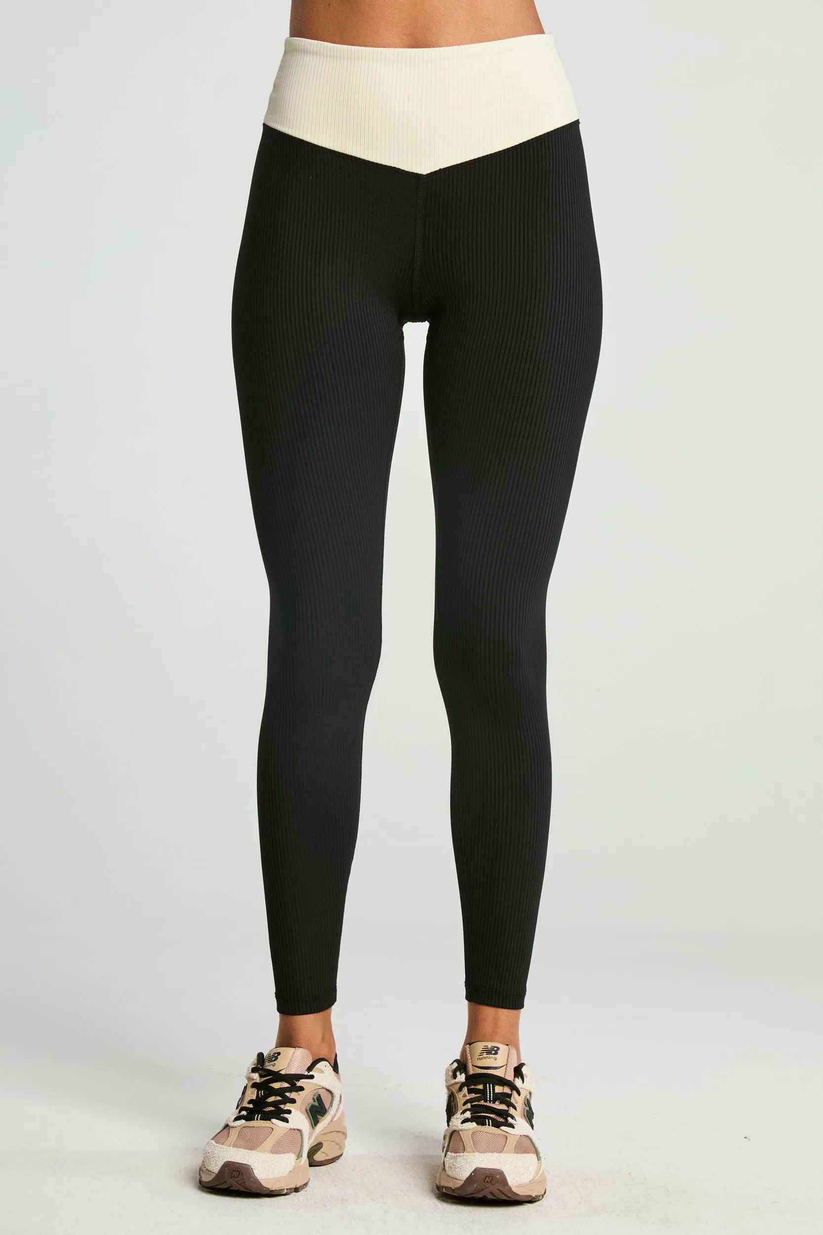 Ribbed Two Tone Dip Legging sold by Year of Ours product image thumbnail 4