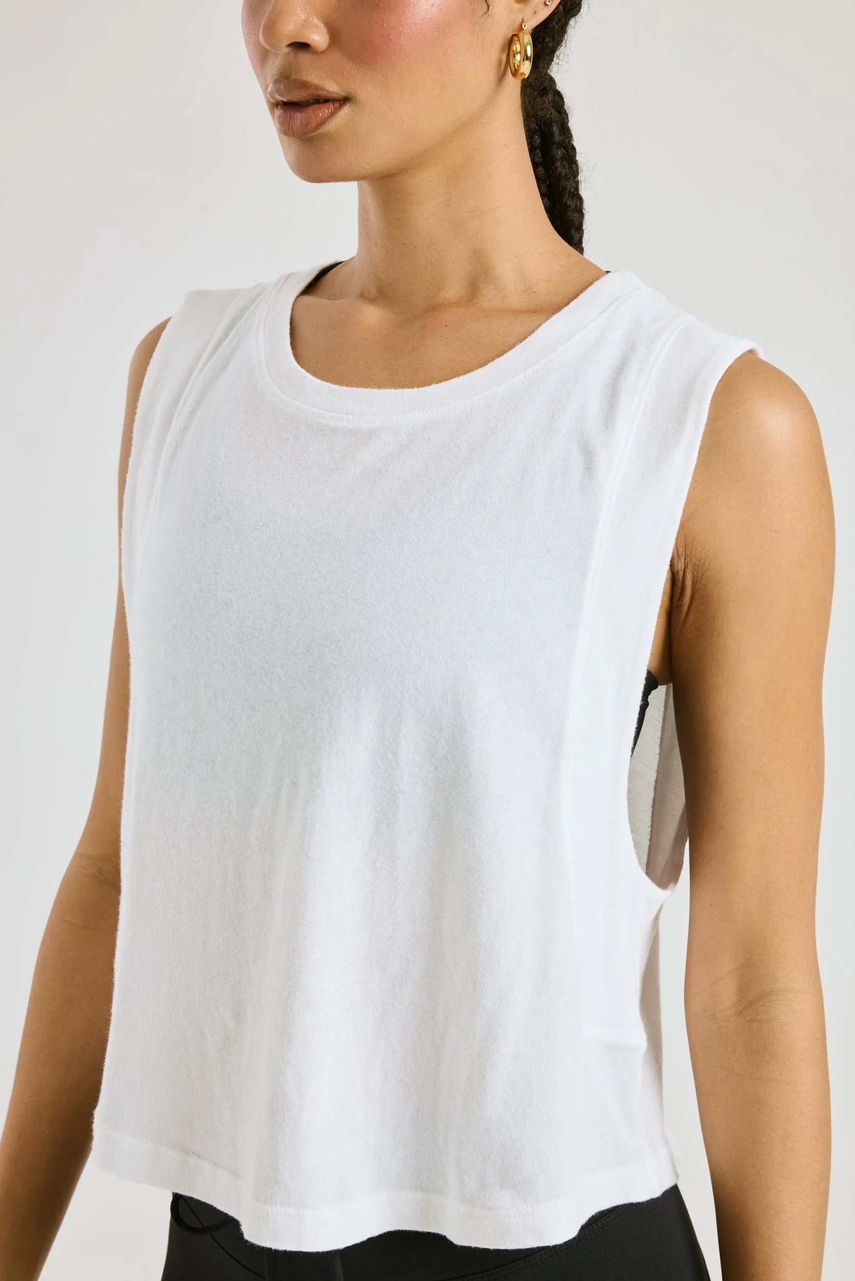 Flow Cropped Muscle Tank sold by Year of Ours product image thumbnail 3