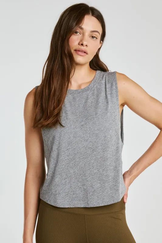 Flow Cropped Muscle Tank sold by Year of Ours