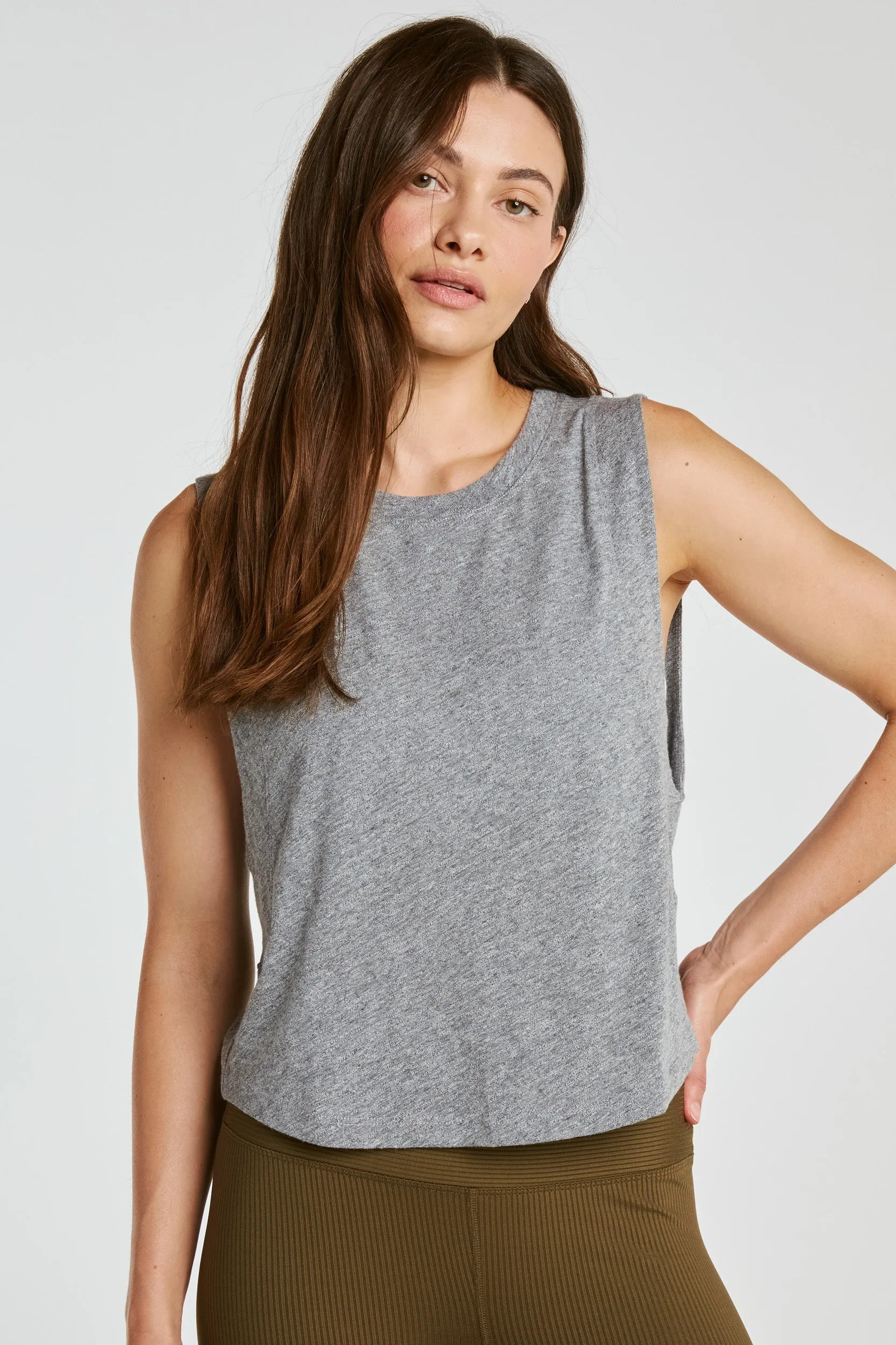 Flow Cropped Muscle Tank sold by Year of Ours
