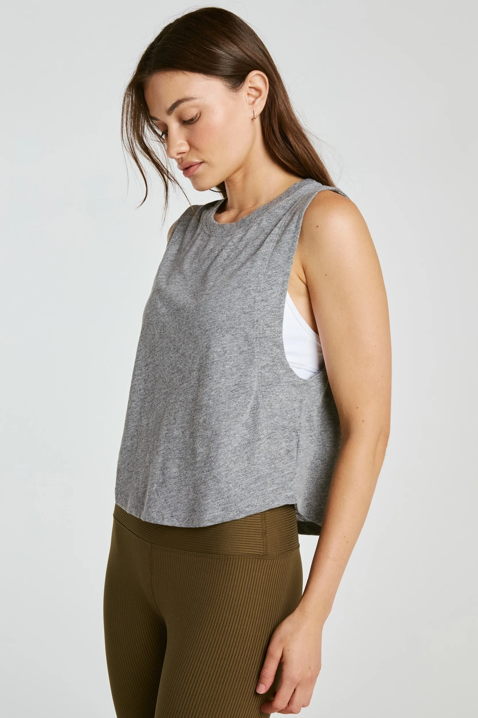 Flow Cropped Muscle Tank sold by Year of Ours product image thumbnail 3
