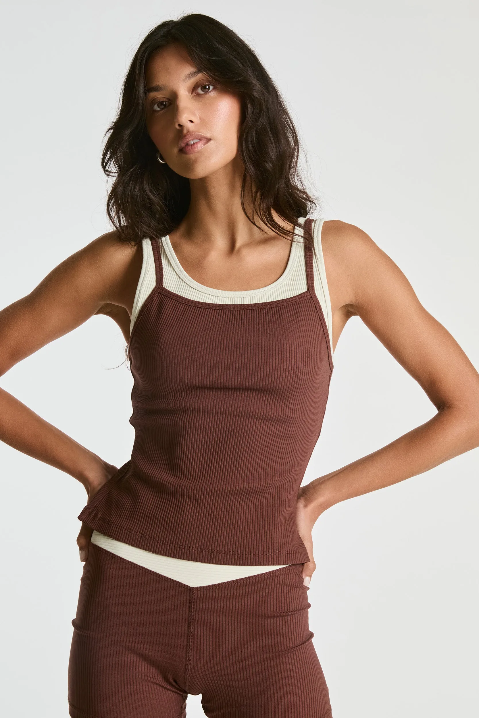 Ribbed Layered Tank sold by Year of Ours