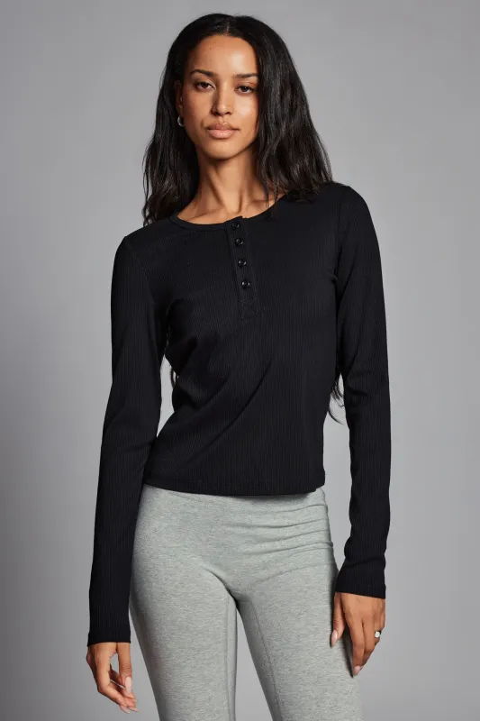 The Perfect Ribbed Henley made by Year of Ours