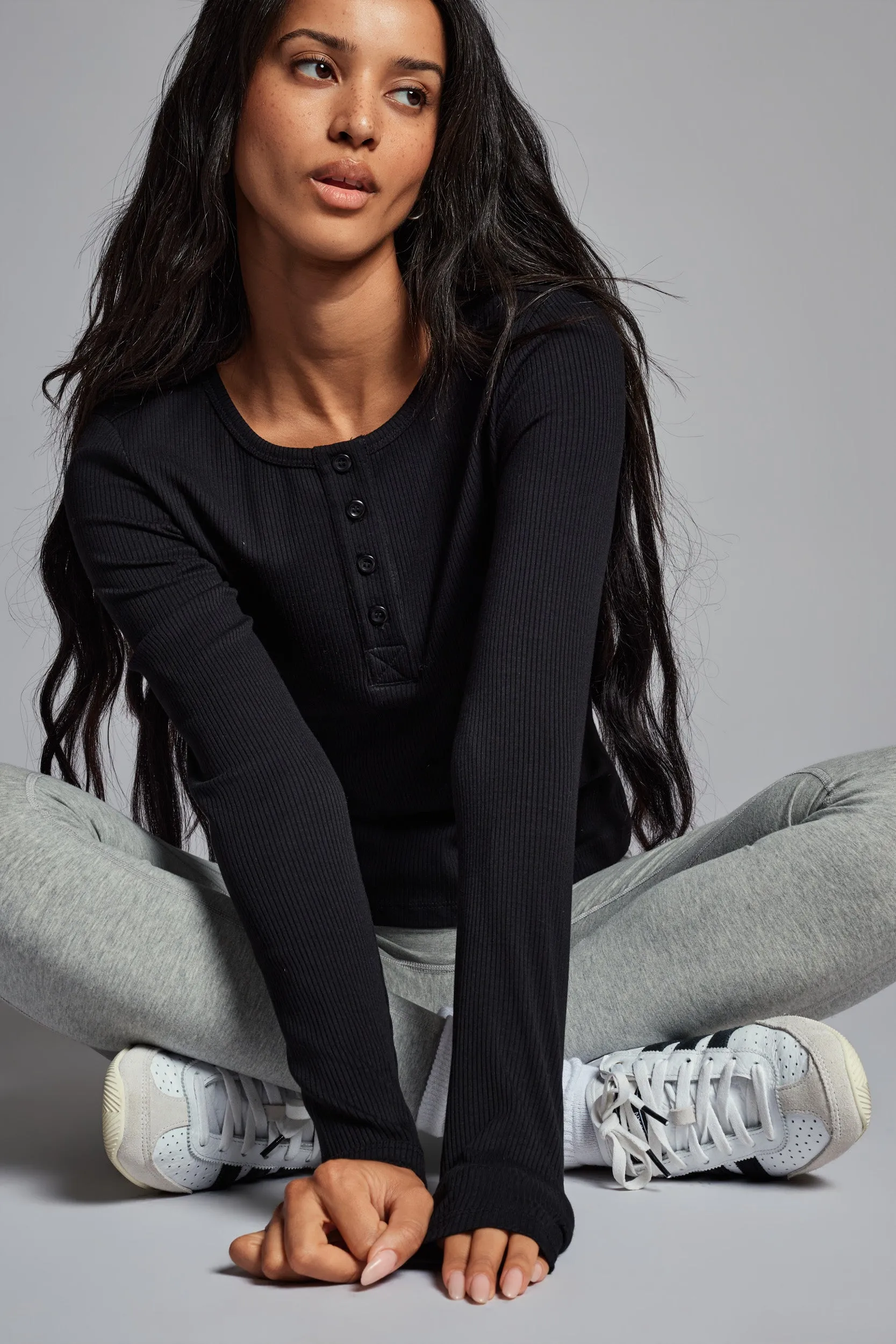The Perfect Ribbed Henley sold by Year of Ours product image thumbnail 3