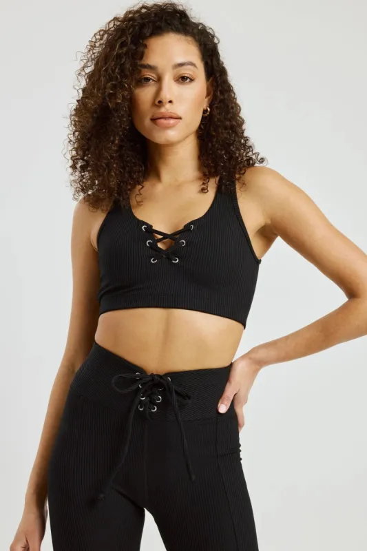 Ribbed Football Bra sold by Year of Ours