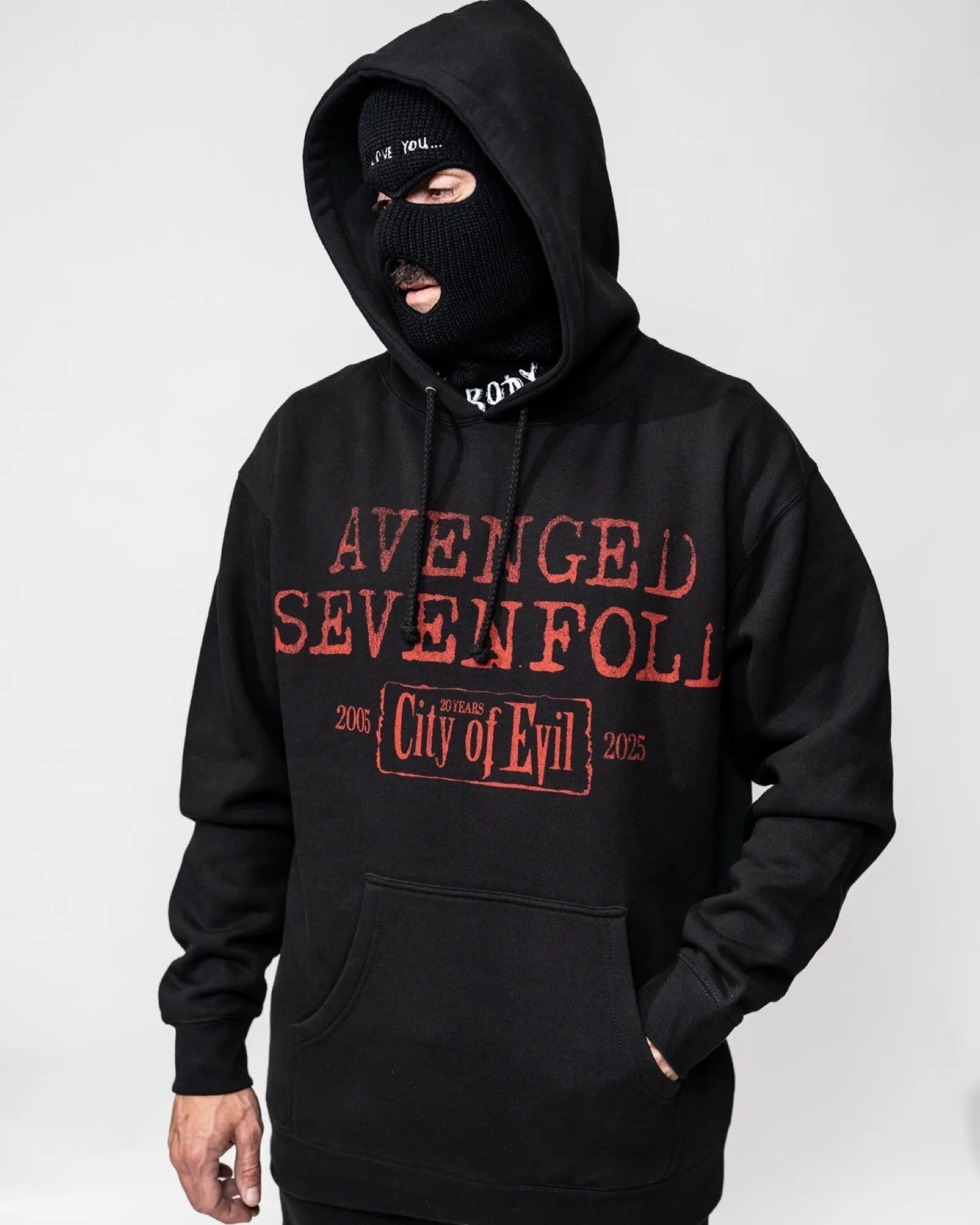 City of Evil - Black Heavyweight Hooded Pullover (COE 20th Anniversary) sold by A7X World product image thumbnail 3