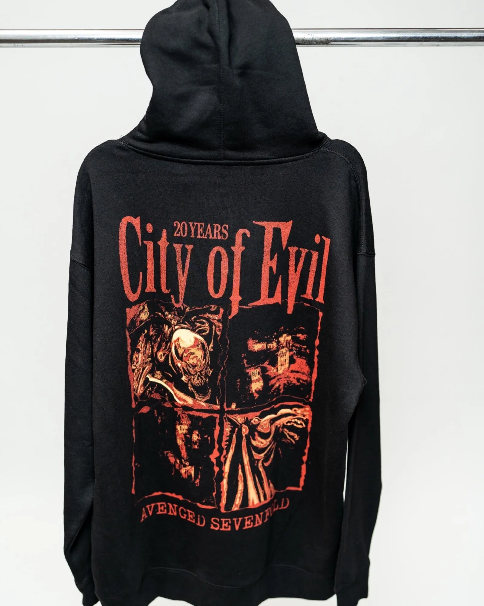 City of Evil - Black Heavyweight Hooded Pullover (COE 20th Anniversary) sold by A7X World product image thumbnail 5