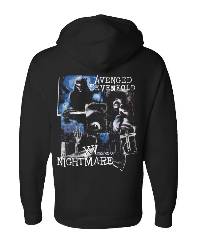 Nightmare - Black Heavyweight Hooded Pullover (Nightmare 15th Anniversary) sold by A7X World
