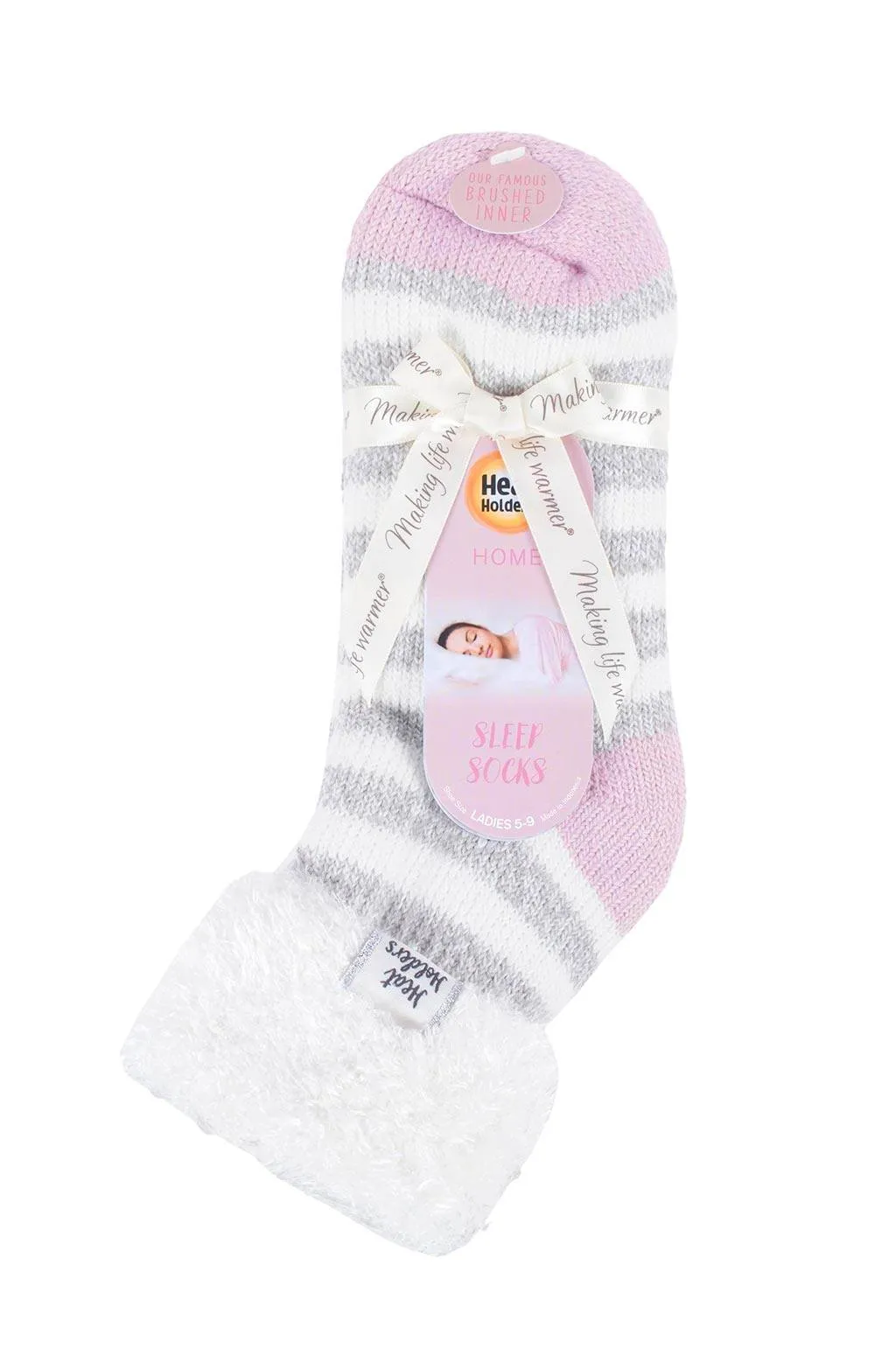 Women's Feather Cuff Sleep Socks sold by Heat Holders