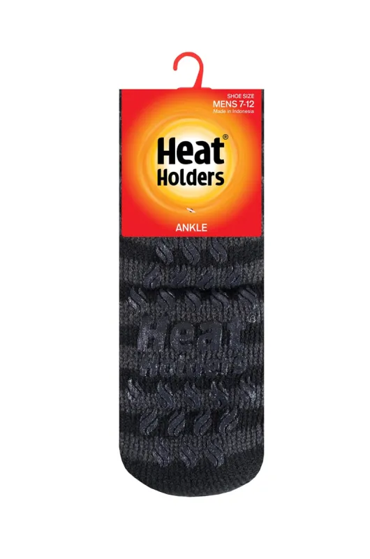 Men's Stripe Ankle Slipper Socks sold by Heat Holders