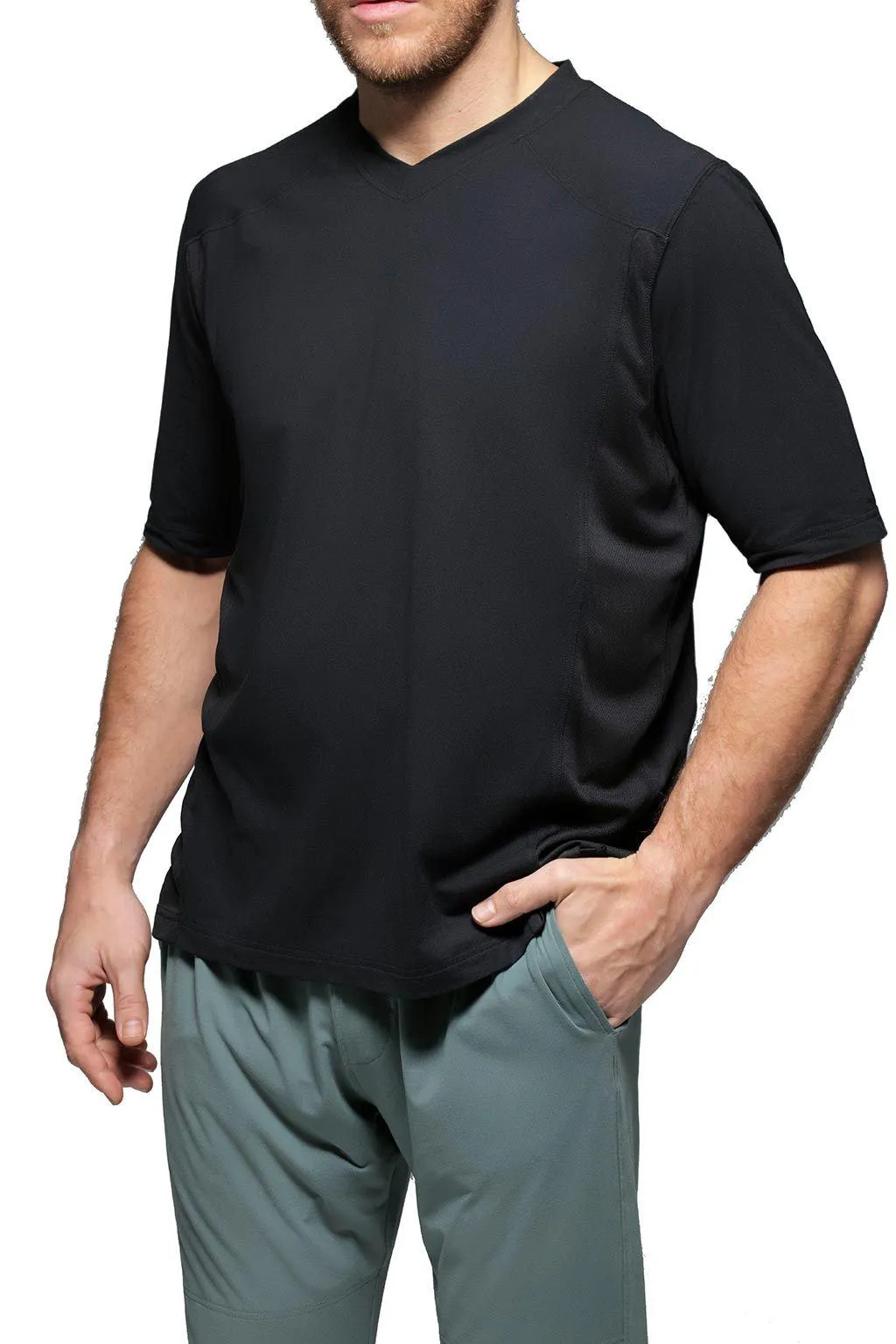 Men's High V-Neck T-Shirt sold by Heat Holders product image thumbnail 3