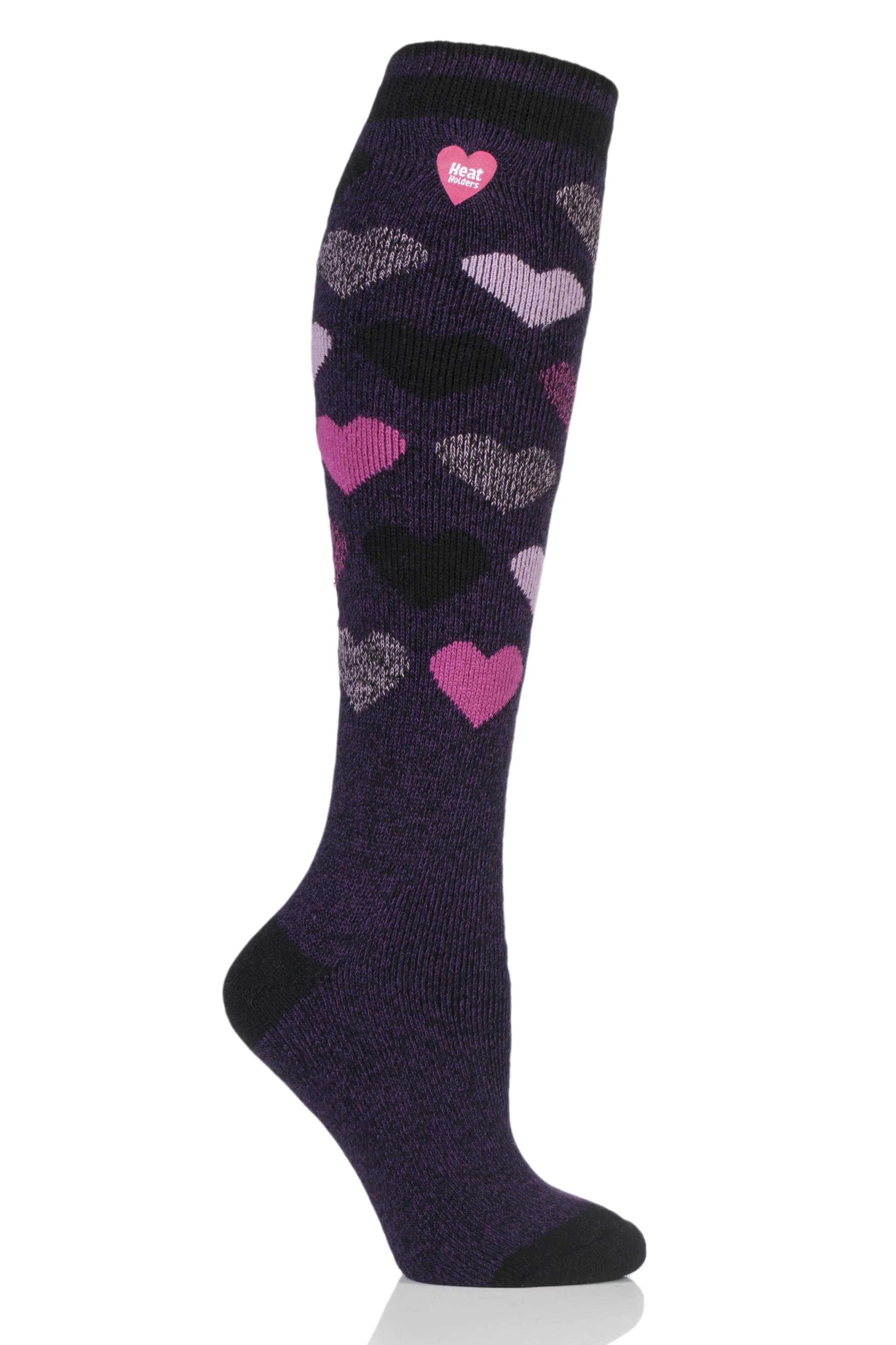 Women's LITE™ Jacquard Hearts Long Socks sold by Heat Holders product image thumbnail 4