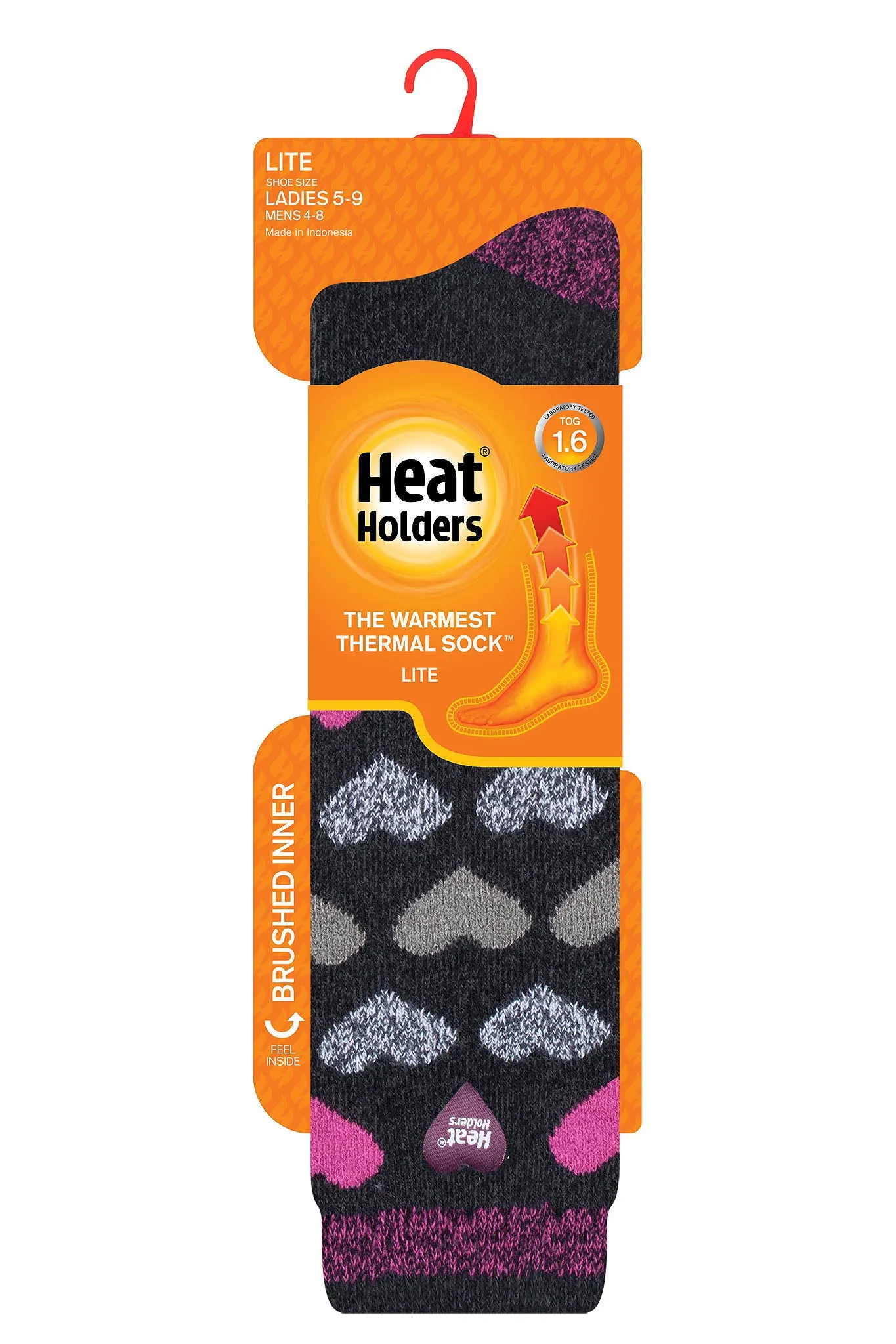 Women's LITE™ Jacquard Hearts Long Socks sold by Heat Holders