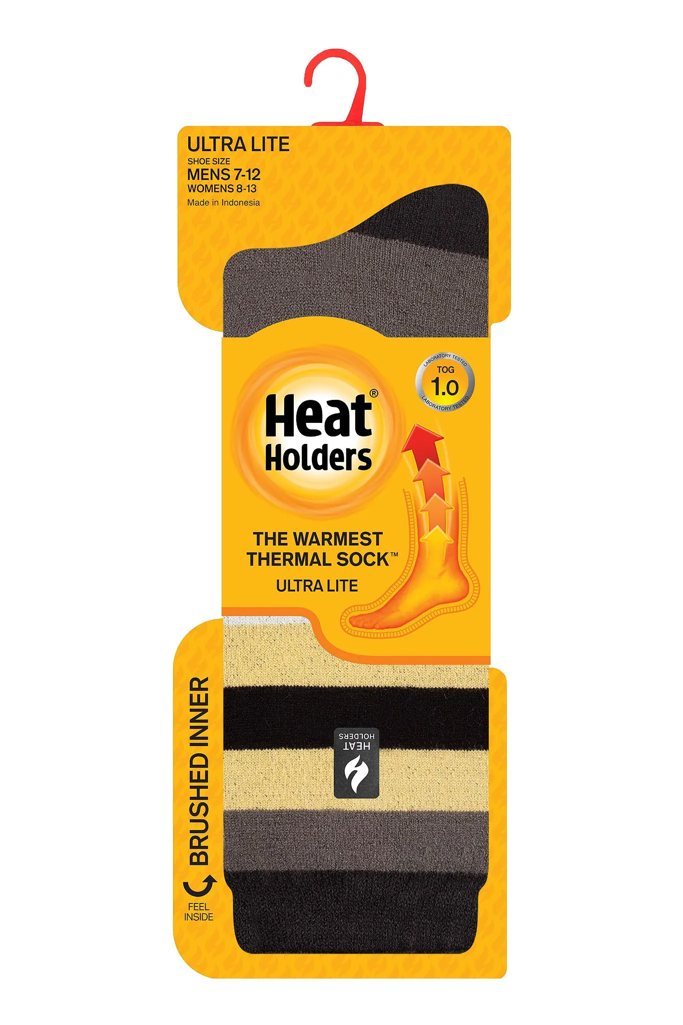 Men's Phillip ULTRA LITE™ Multi Stripe Crew Socks sold by Heat Holders