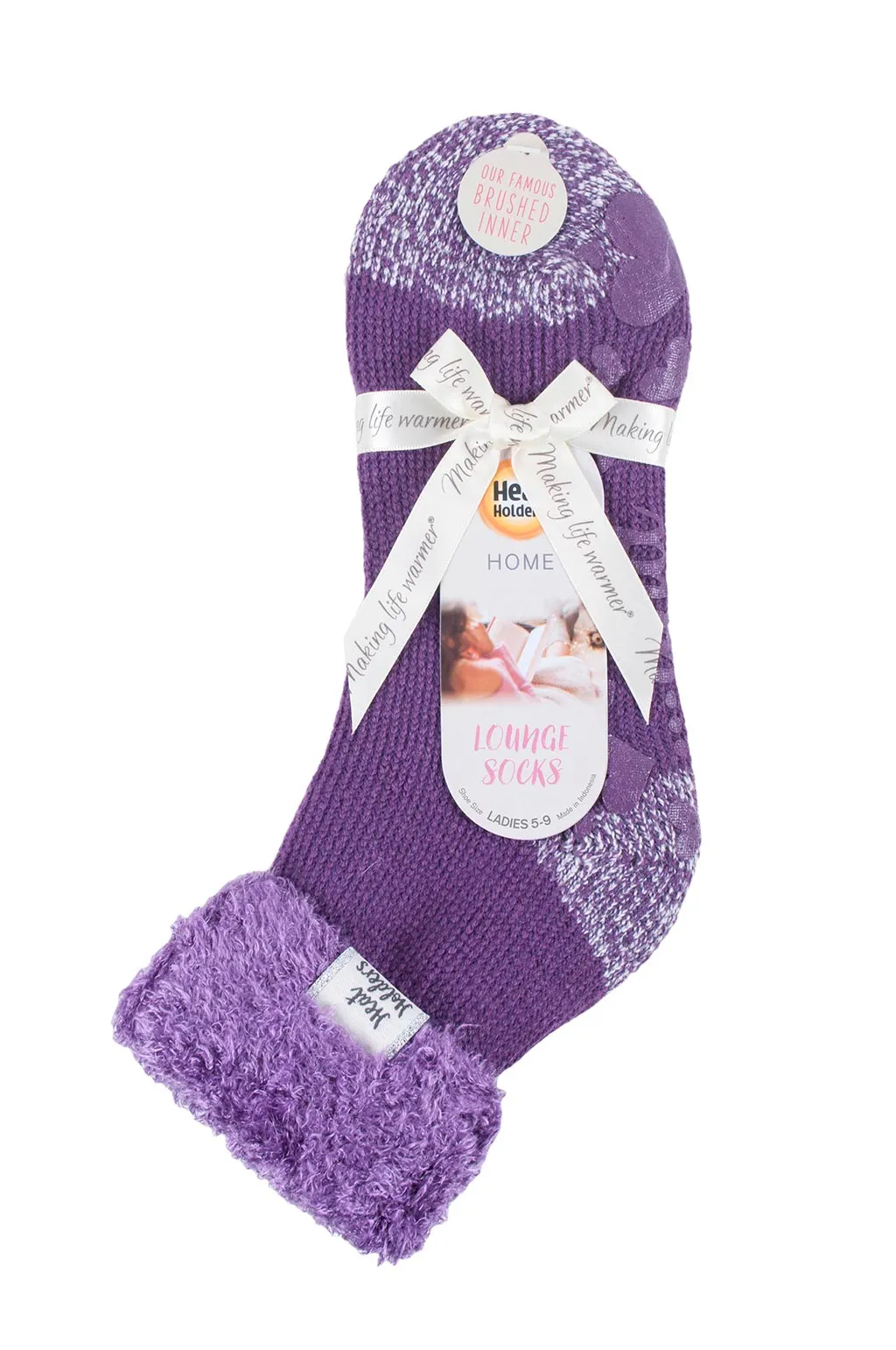 Women's Feather Cuff Lounge Socks sold by Heat Holders