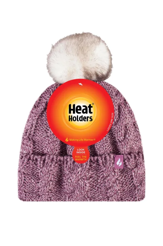 Women's Roll Up Pom-Pom Hat sold by Heat Holders
