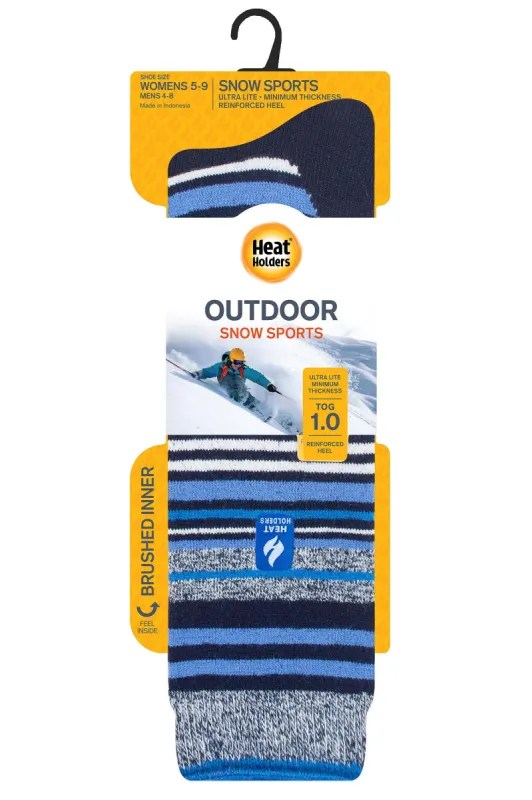 Women's Long Stripe ULTRA LITE™ Snow Sports Socks sold by Heat Holders