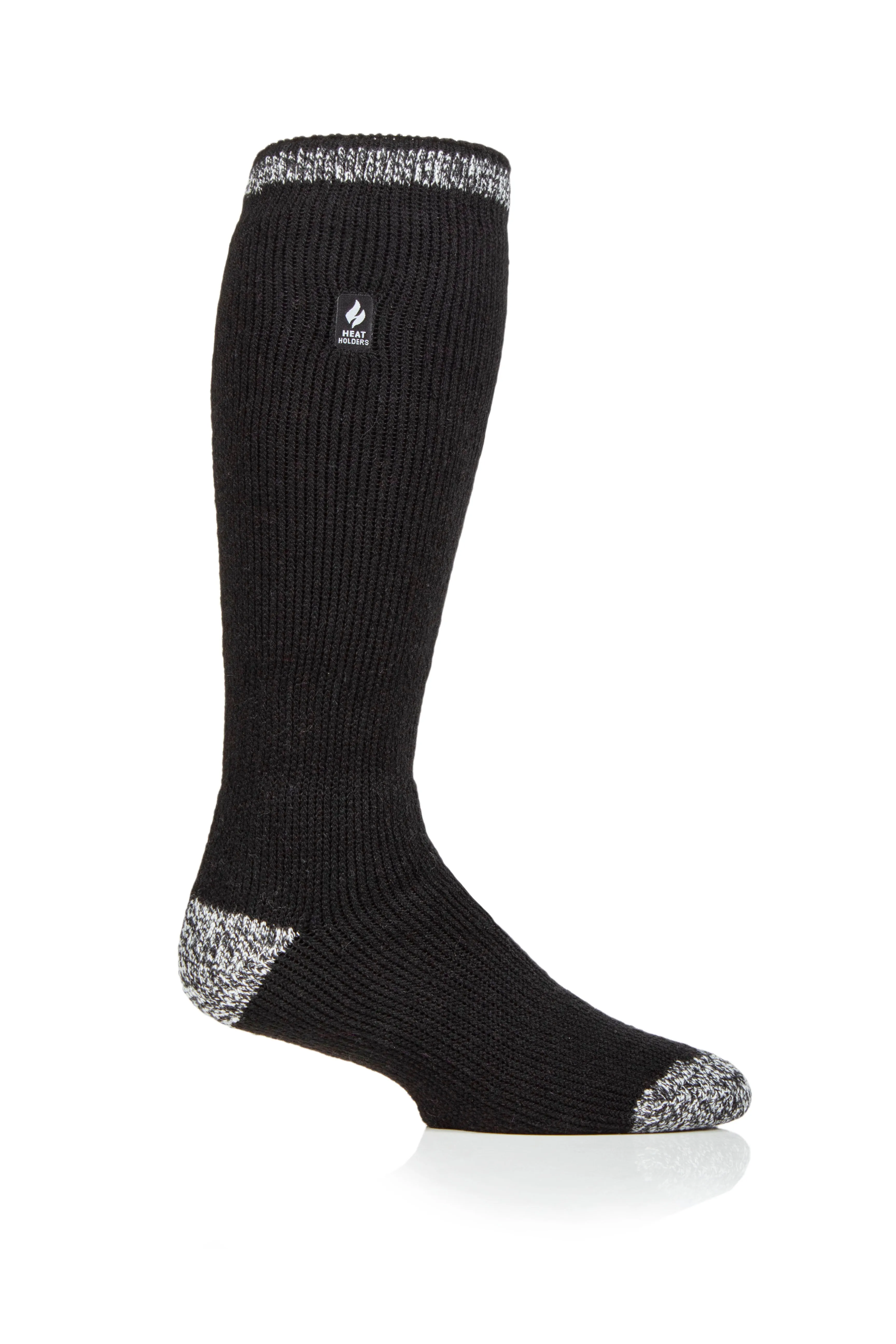Men's Gabriel ORIGINAL™ Solid with Contrast Heel & Toe Long Sock sold by Heat Holders