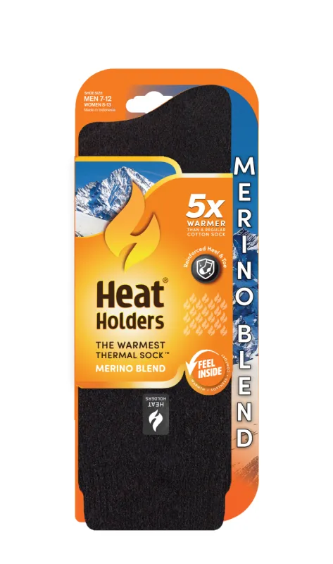 Men's Mavrick LITE™ Merino Twist Wool Crew Sock made by Heat Holders
