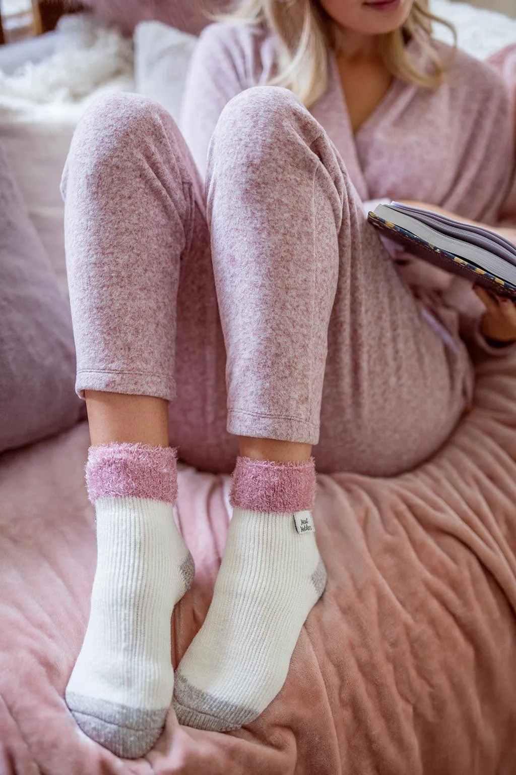 Women's Feather Top Sleep Socks sold by Heat Holders product image thumbnail 4