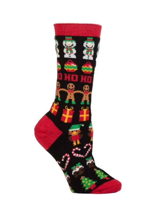 Women's Ultra Lite Ellen Gingerbread Crew Socks sold by Heat Holders