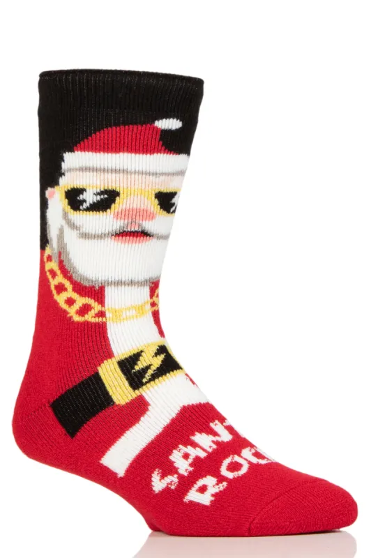 Men's Ultra Lite Eddie Cool Santa Crew Socks sold by Heat Holders