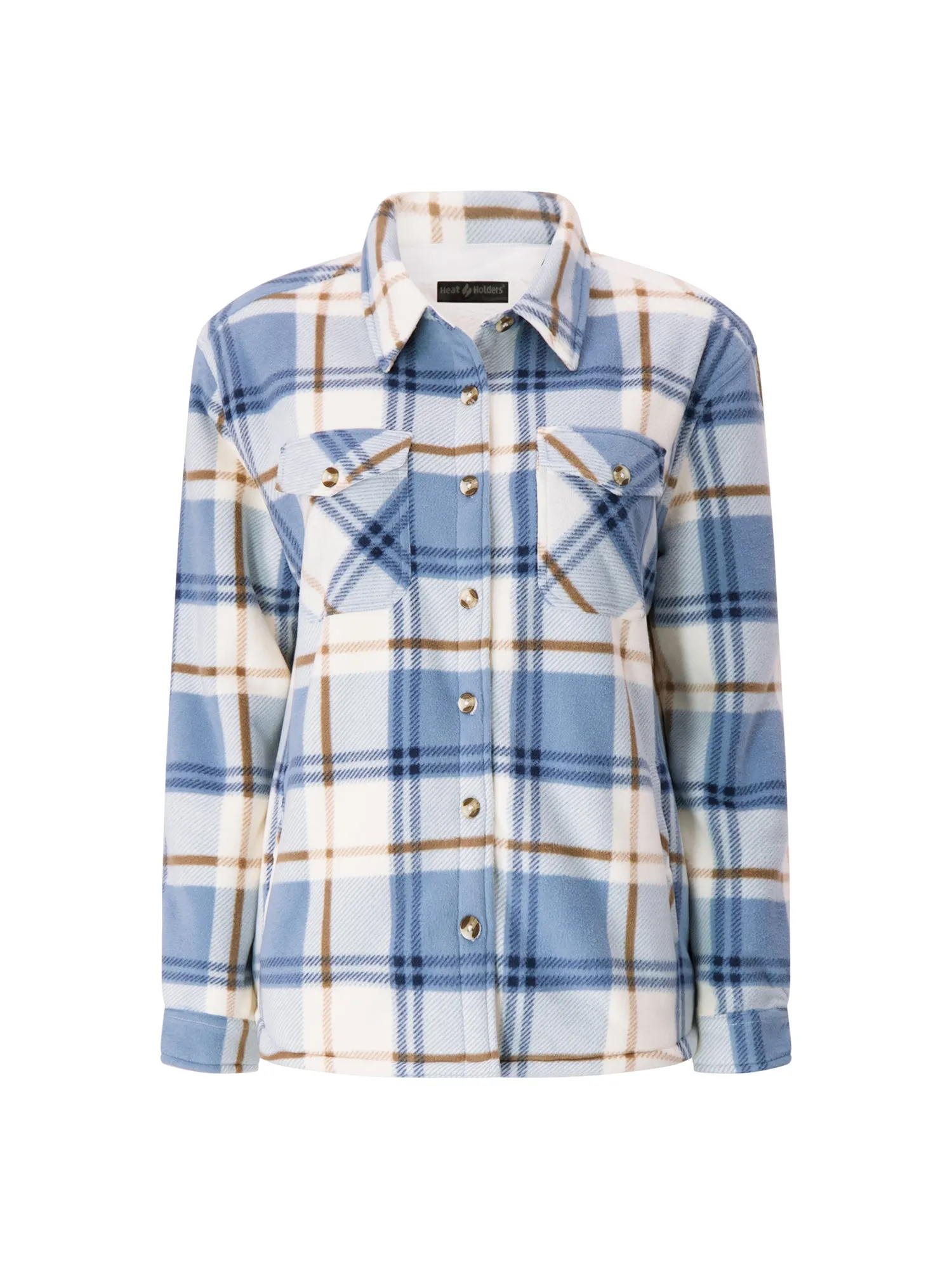 Women's Jacqueline Long Sleeve Plaid Shirt Jacket sold by Heat Holders product image thumbnail 2