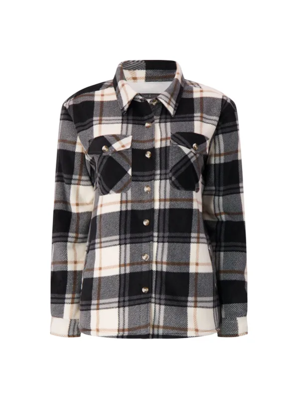 Women's Jacqueline Long Sleeve Plaid Shirt Jacket sold by Heat Holders