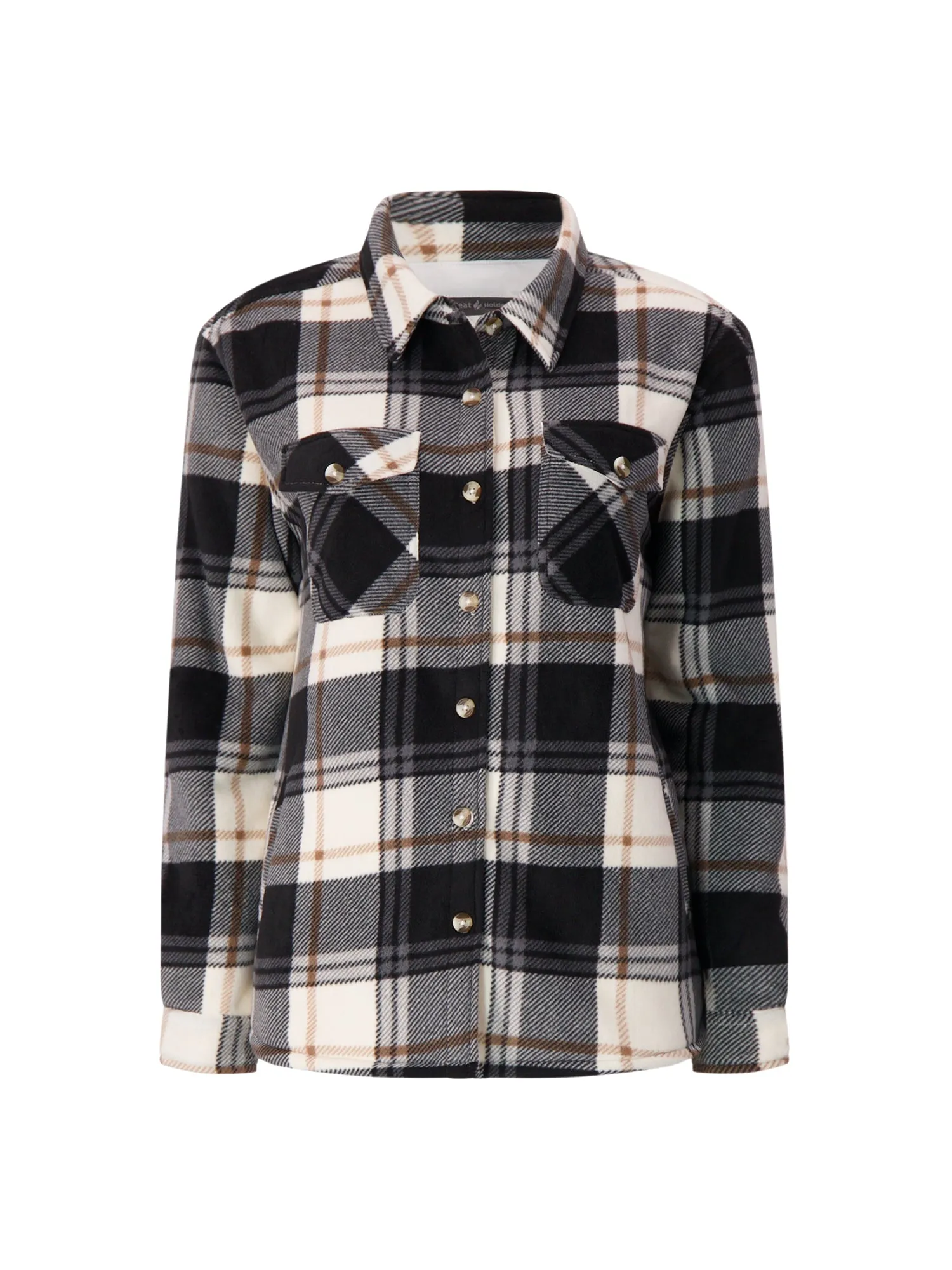 Women's Jacqueline Long Sleeve Plaid Shirt Jacket sold by Heat Holders