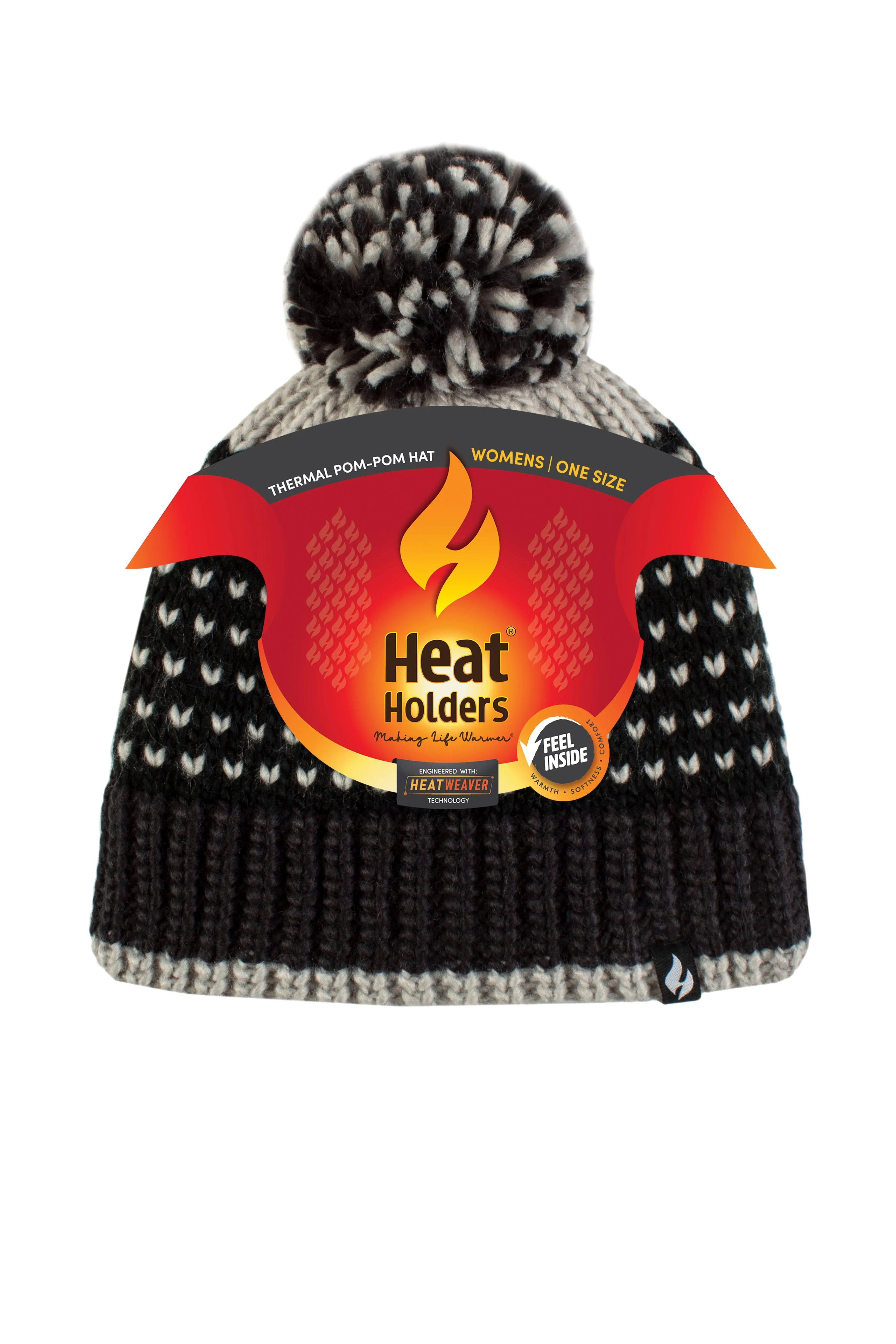 Women's Arles Patterned Hat w/ Pom Pom sold by Heat Holders product image thumbnail 4