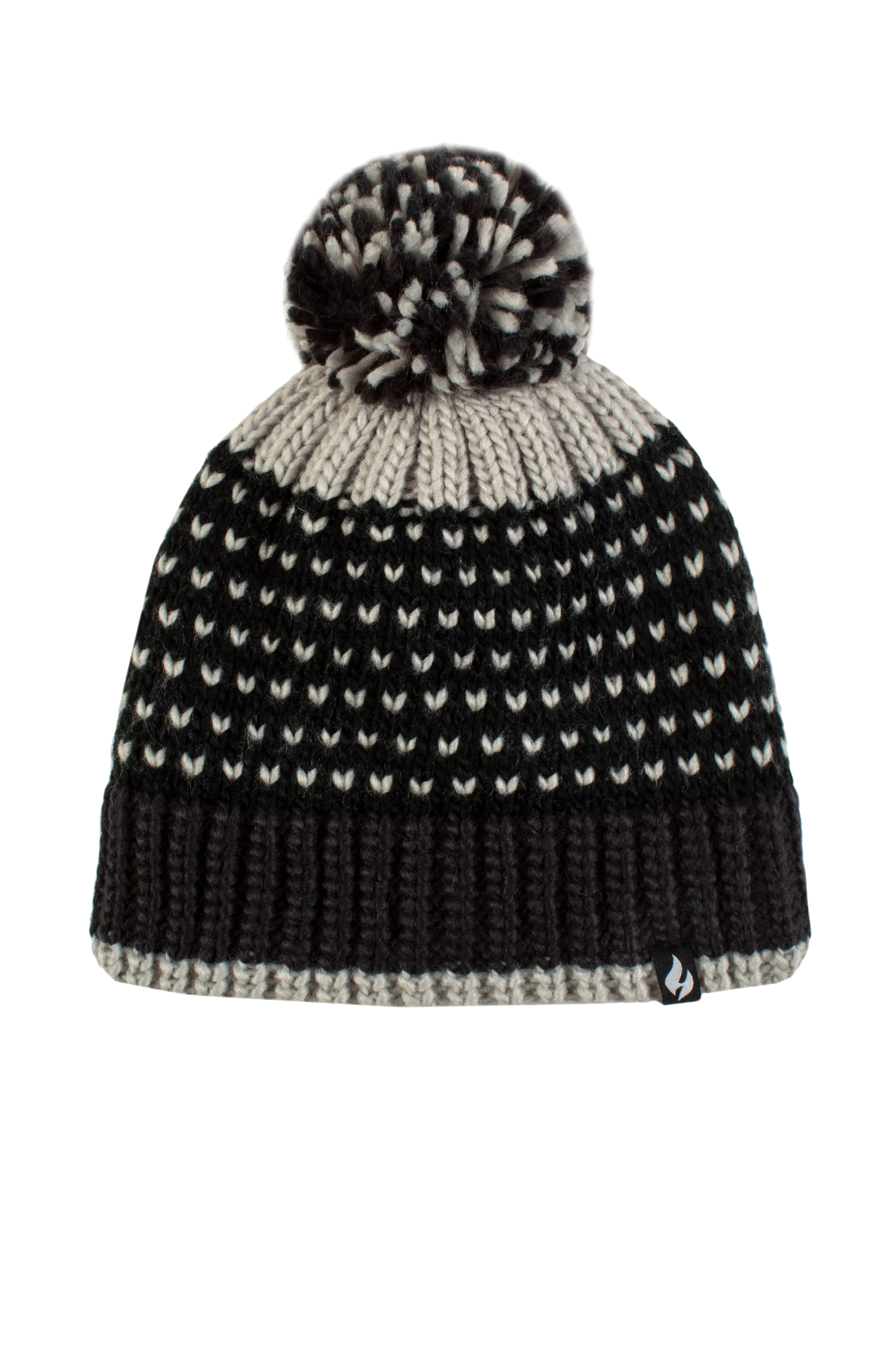 Women's Arles Patterned Hat w/ Pom Pom sold by Heat Holders product image thumbnail 2