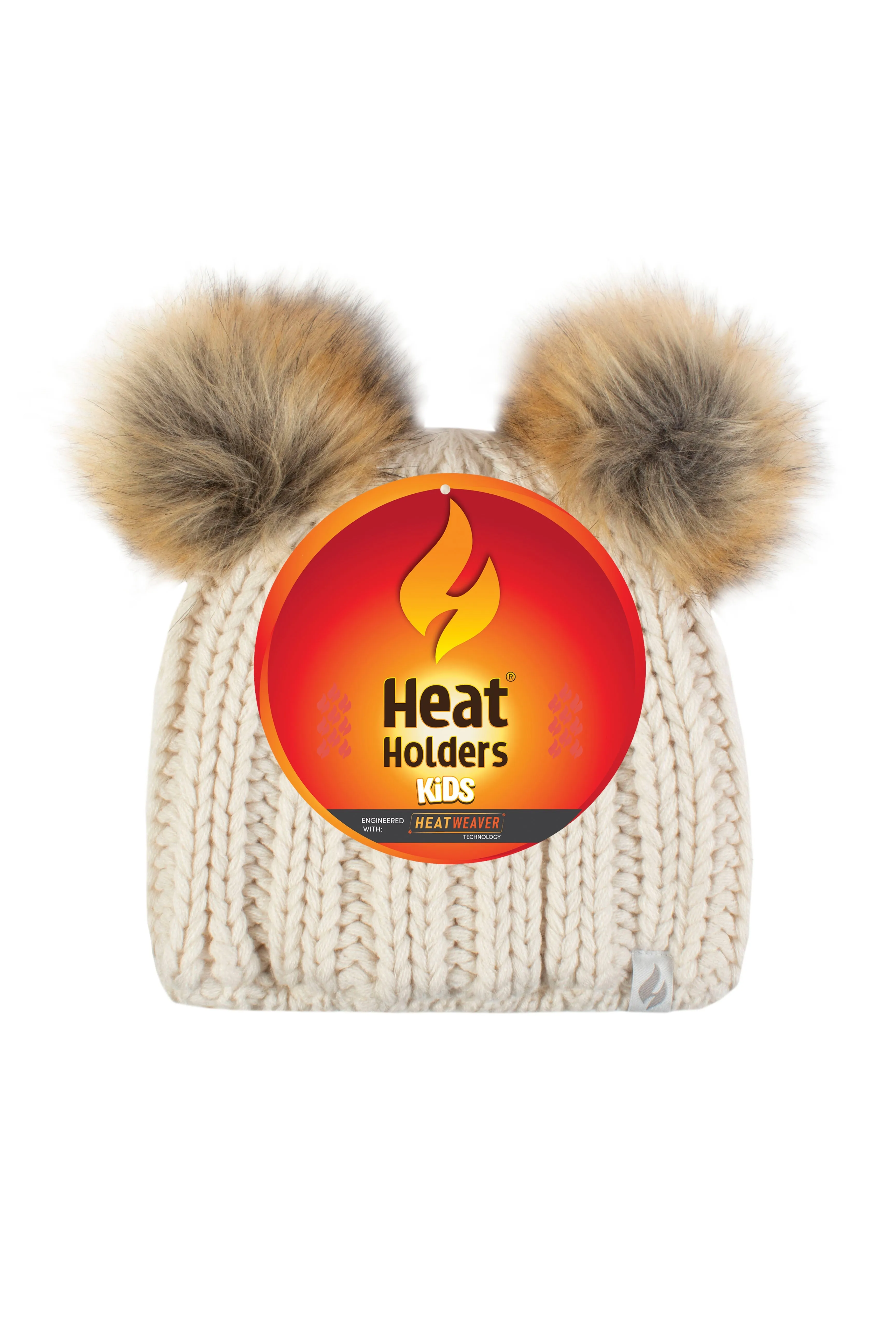Girls Crystal Mountain Hat with Two Pom Poms sold by Heat Holders