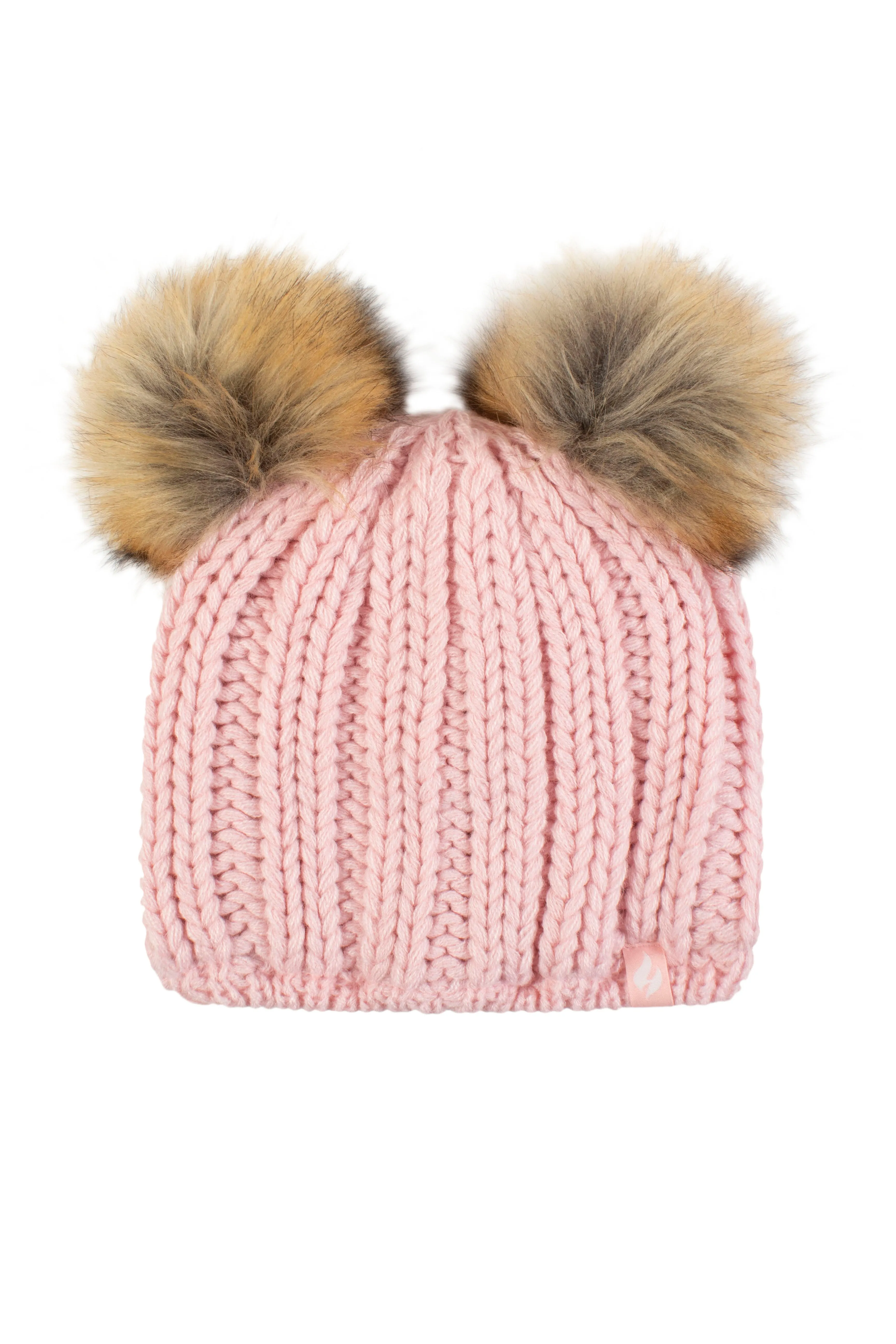 Girls Crystal Mountain Hat with Two Pom Poms sold by Heat Holders product image thumbnail 3