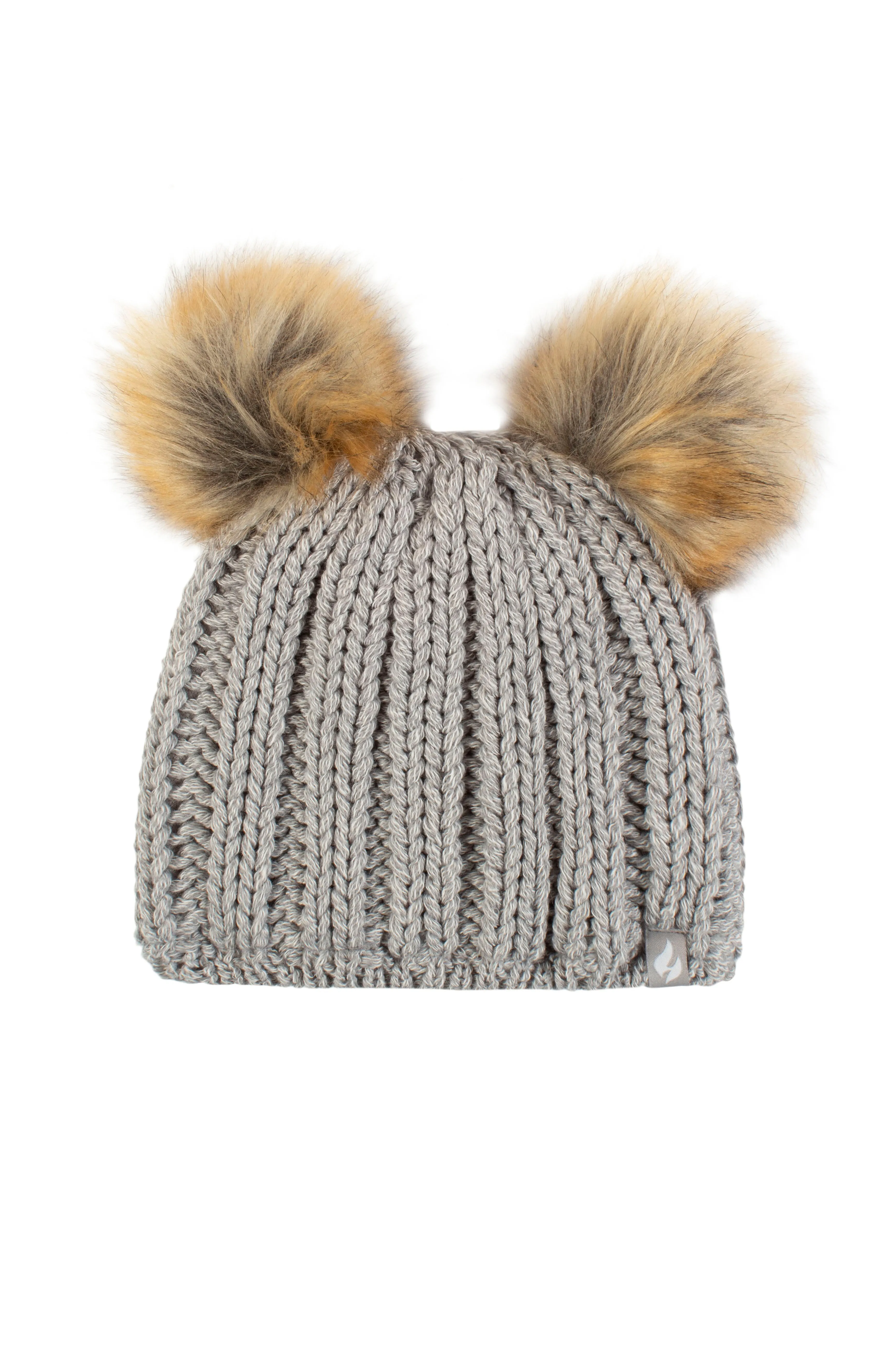 Girls Crystal Mountain Hat with Two Pom Poms sold by Heat Holders product image thumbnail 4