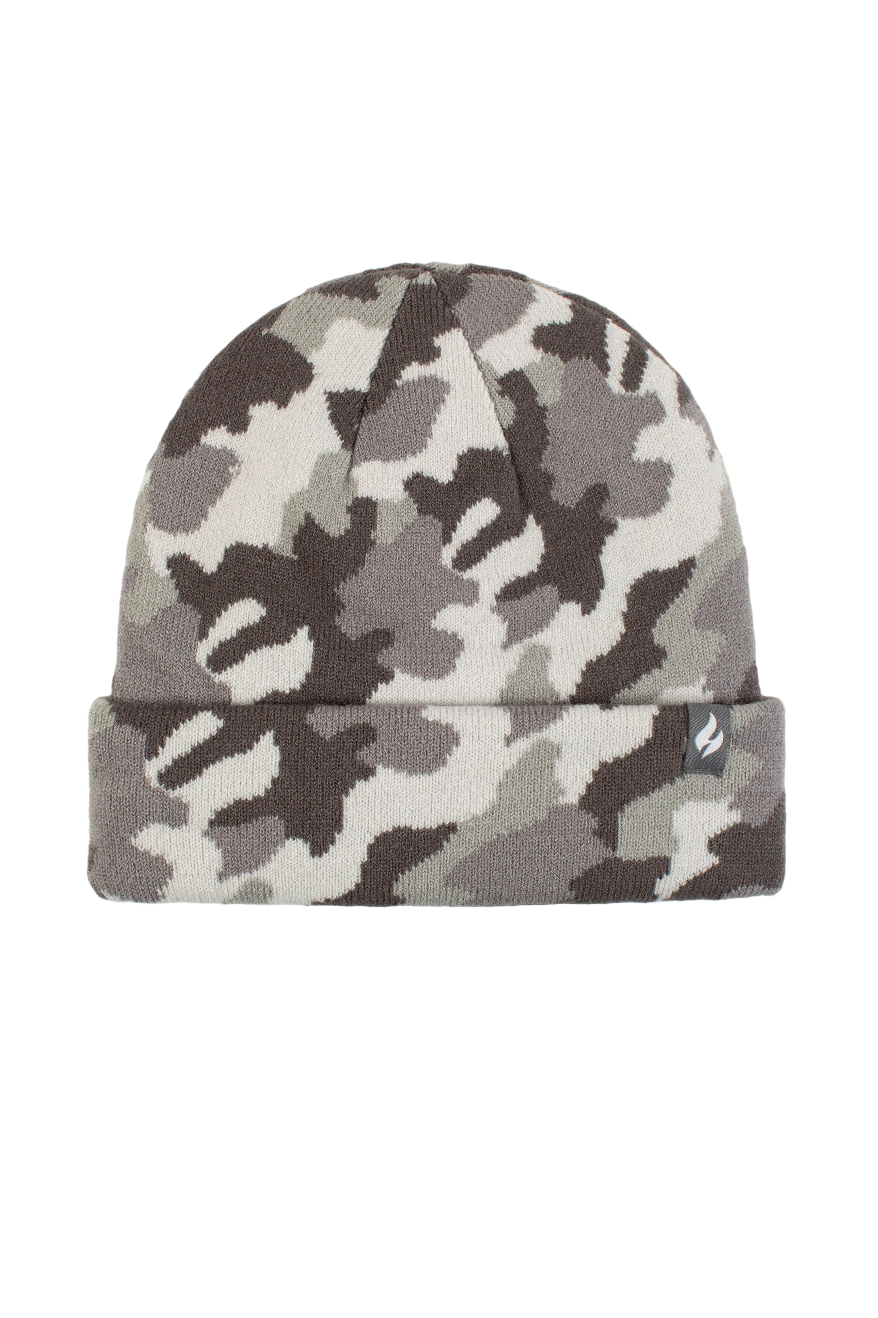 Boys Gavin Camouflage Knit Roll Up Hat sold by Heat Holders product image thumbnail 4