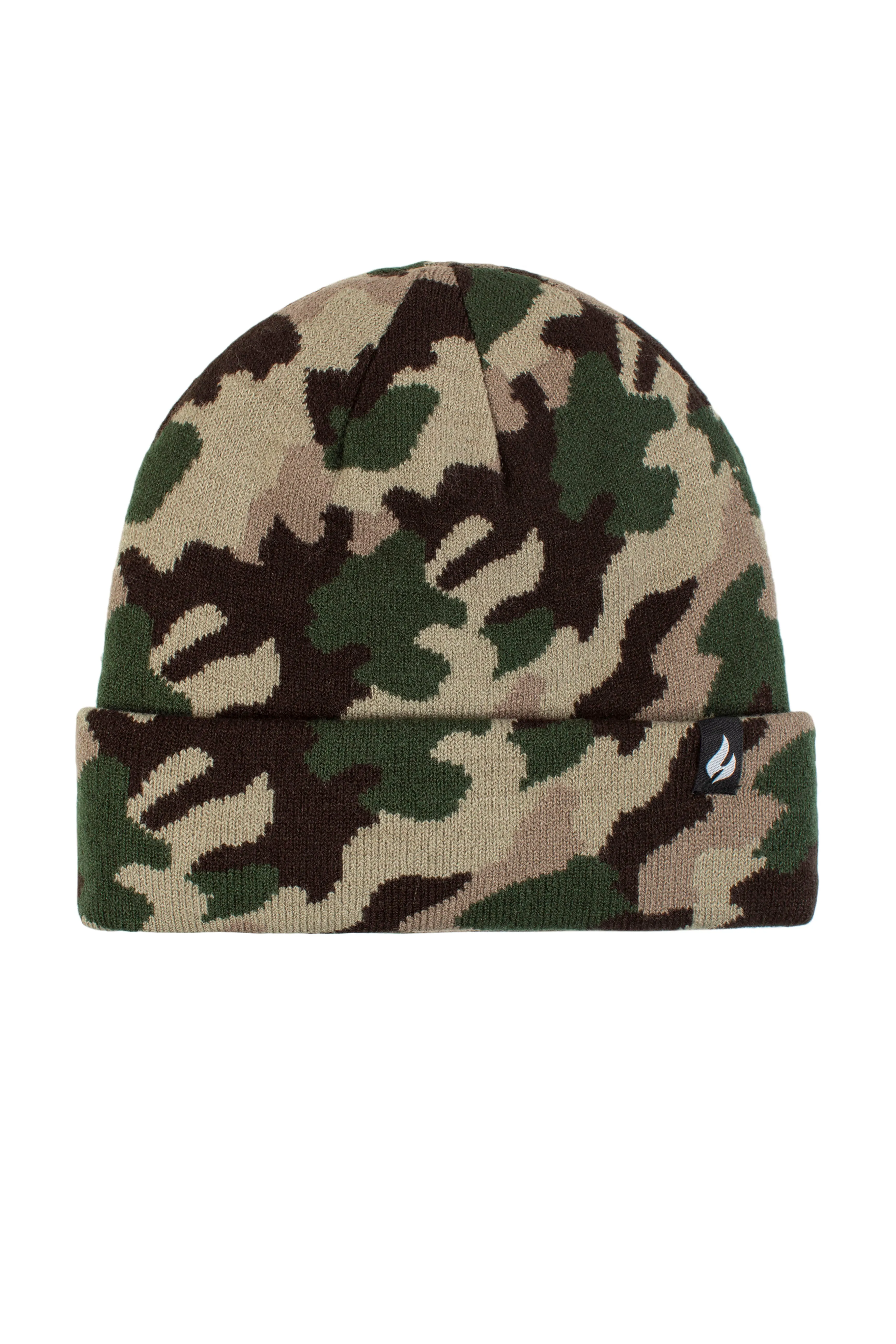 Boys Gavin Camouflage Knit Roll Up Hat sold by Heat Holders product image thumbnail 2