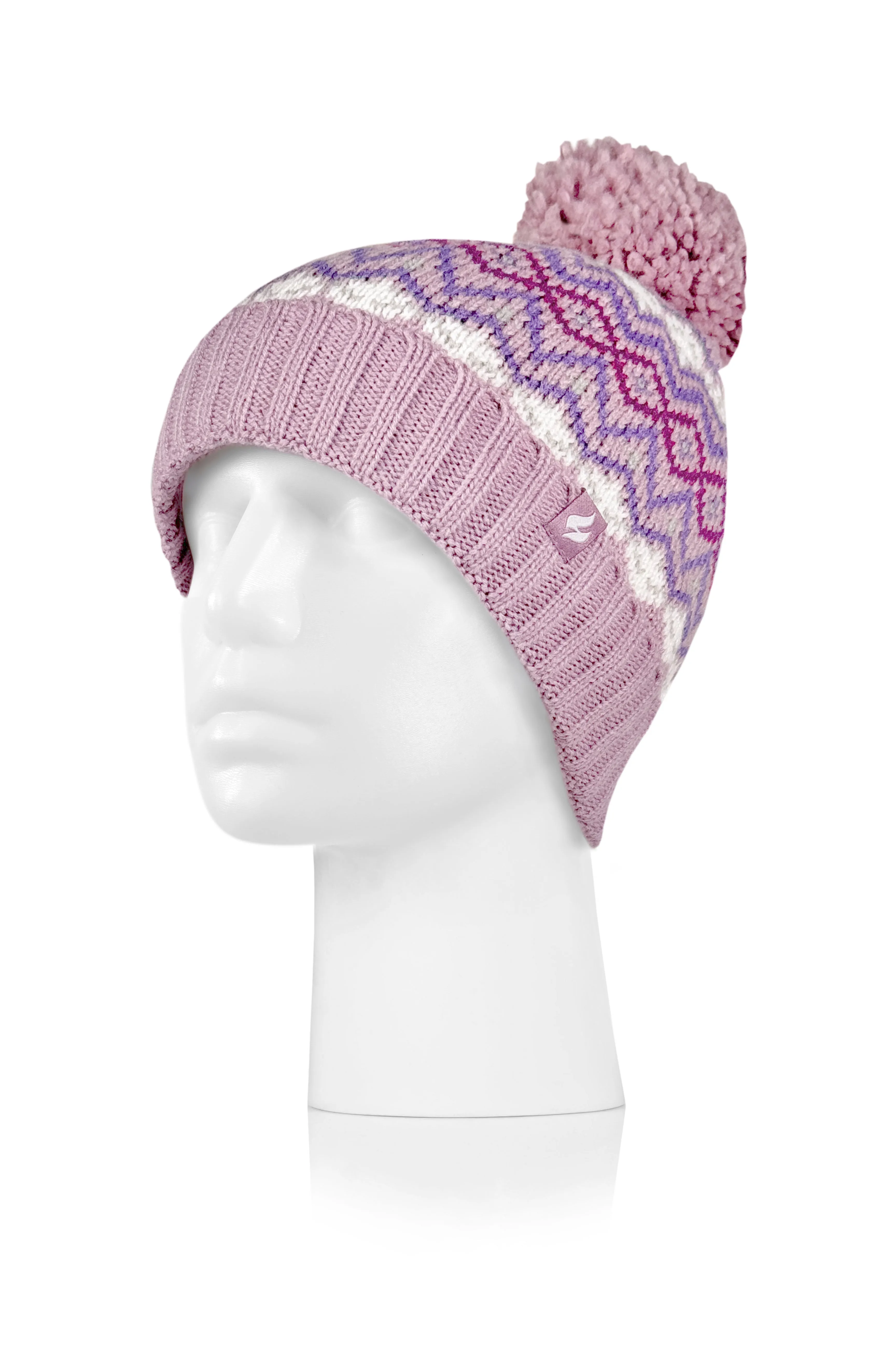 Women's Astrid Fairisle Pompom Hat sold by Heat Holders product image thumbnail 5